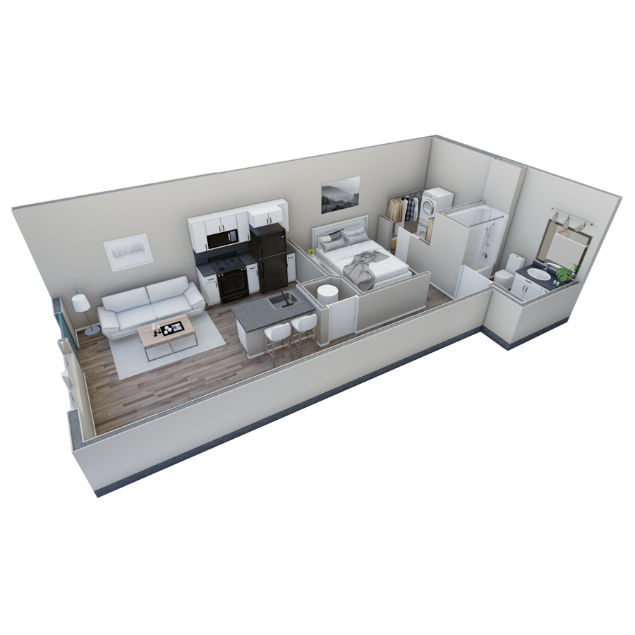 Studio Horizon Courtyard floor plan