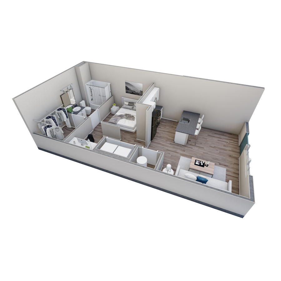 Studio Retreat Courtyard floor plan
