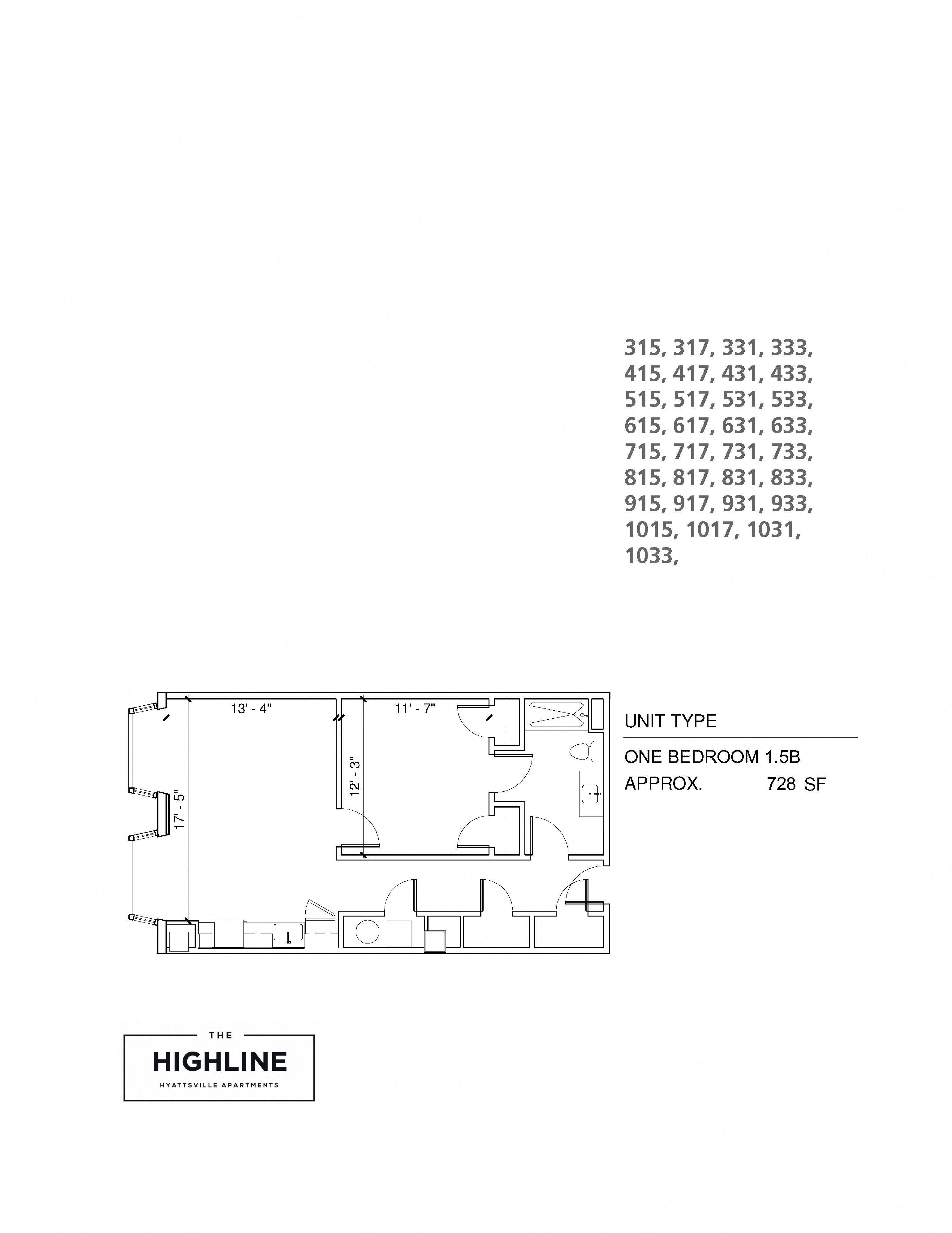 Aria floor plan