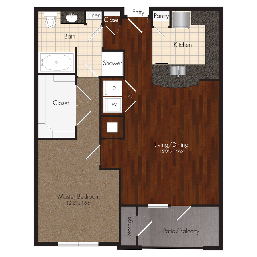 The Neartown floor plan