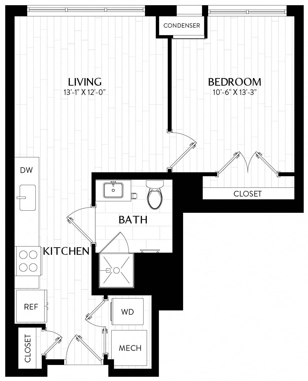 1 Bed/1 Bath-A9M2 floor plan