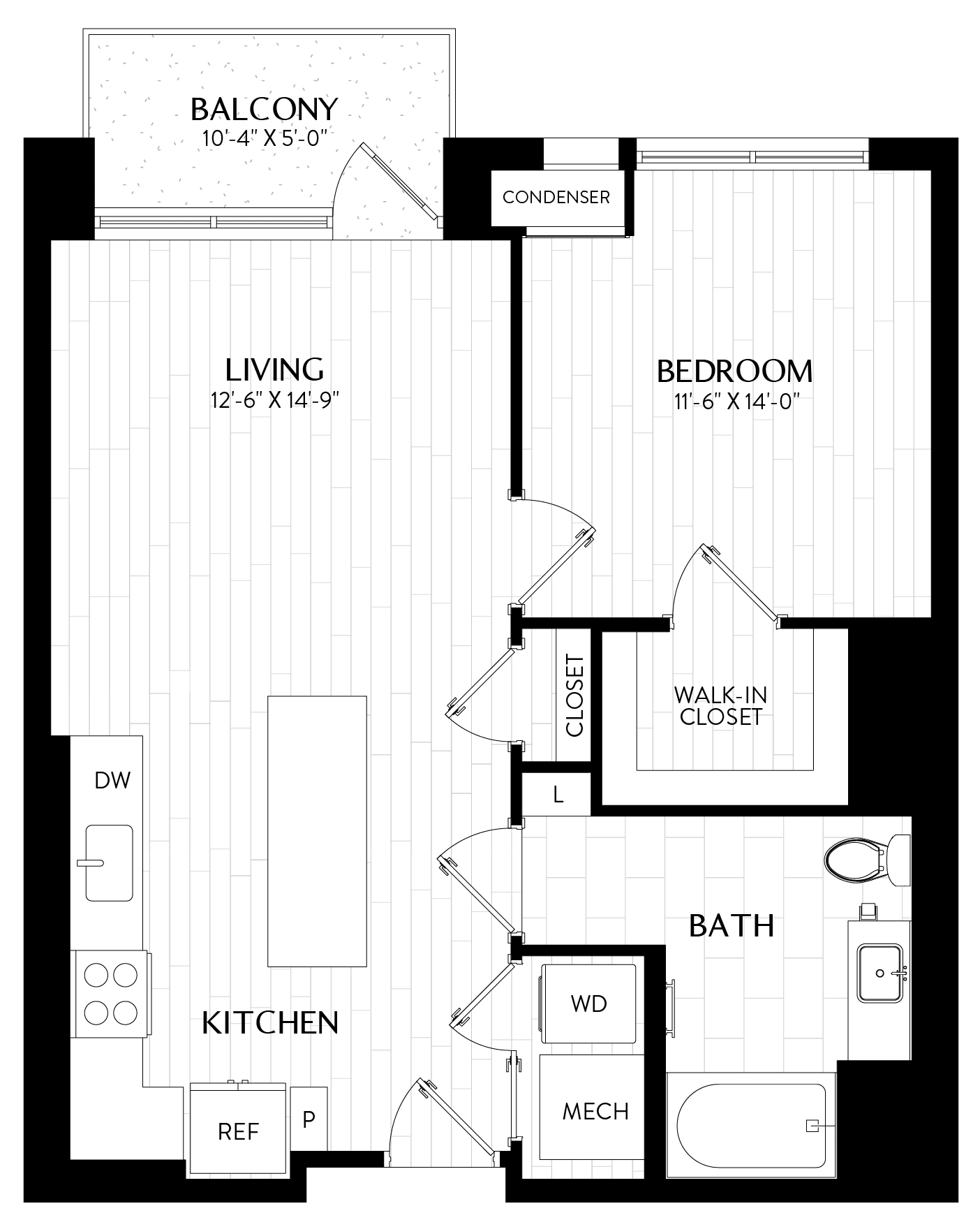 1 Bed/1 Bath-A5M4 floor plan