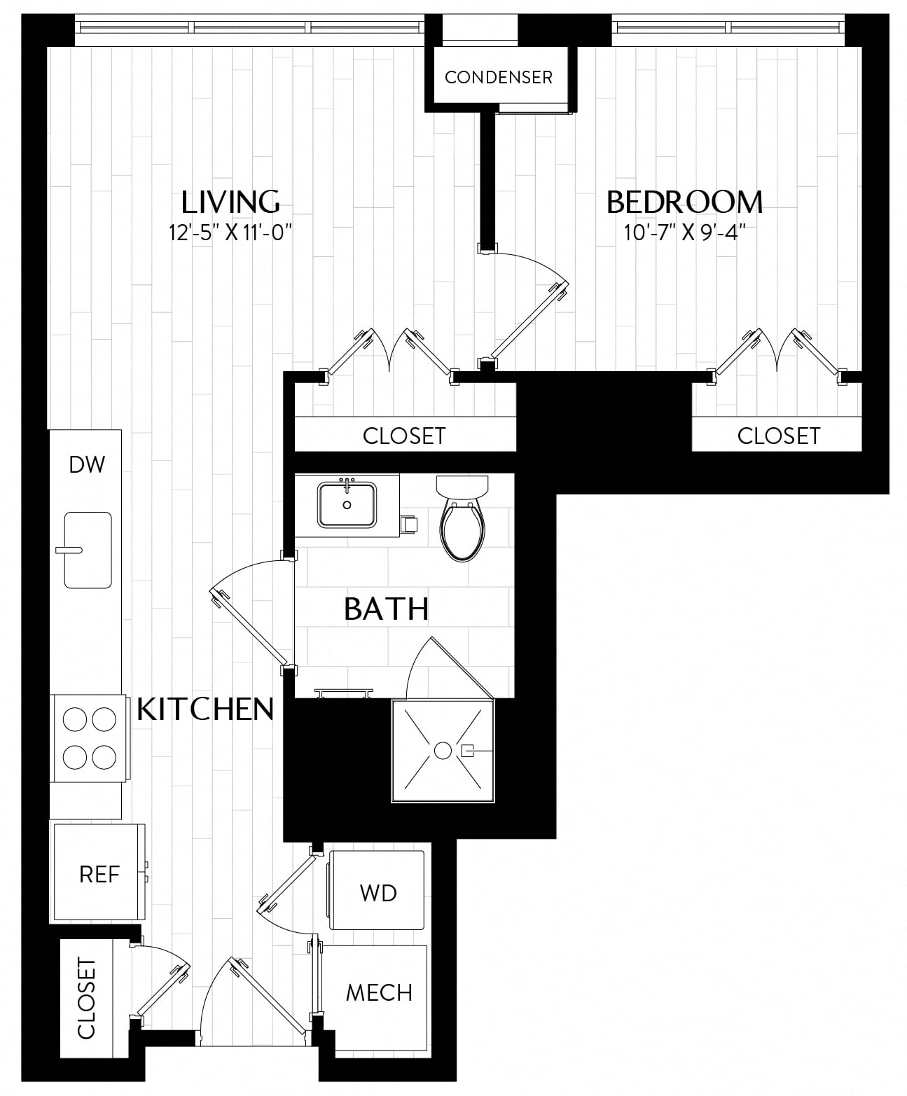 1 Bed/1 Bath-A9 floor plan