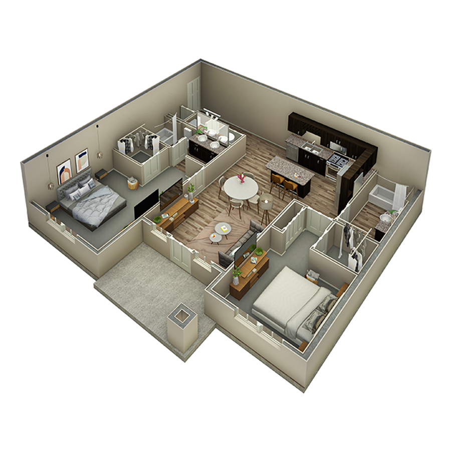 2 BR Haven Overlook floor plan