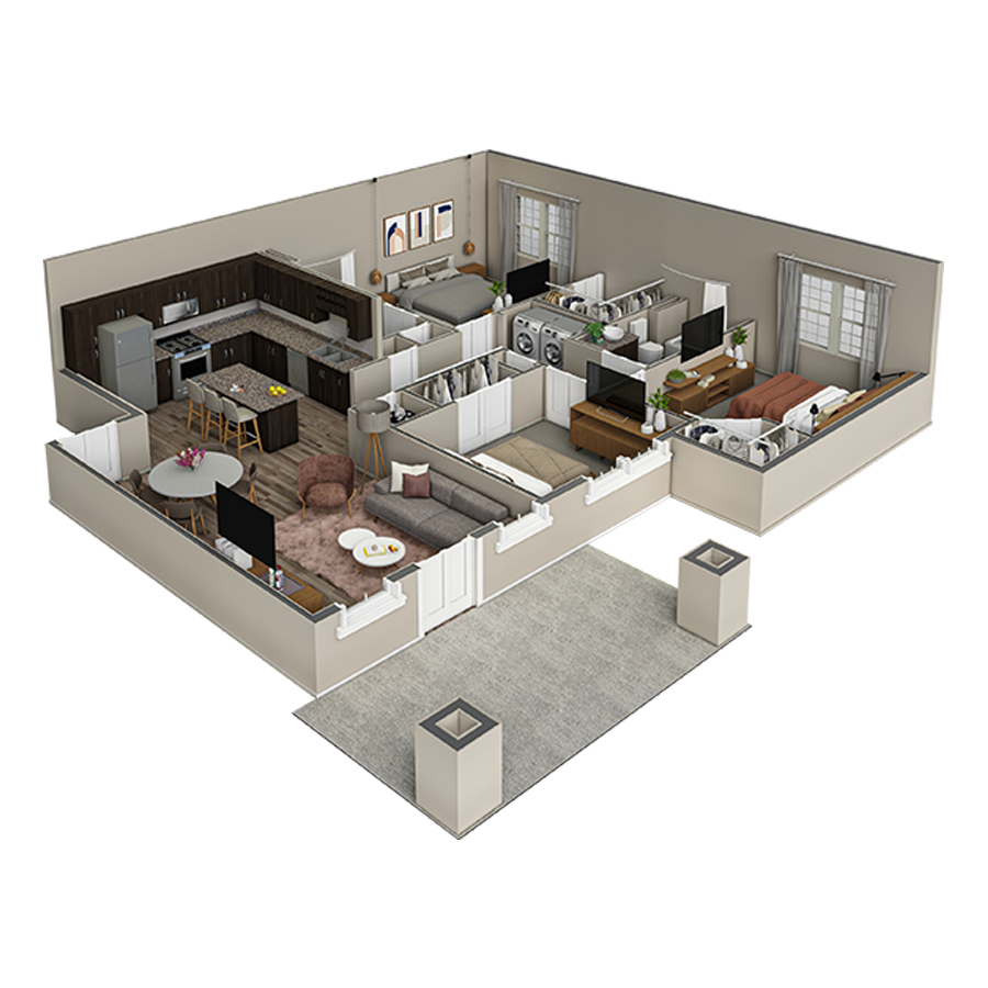 3 BR Haven Summit floor plan