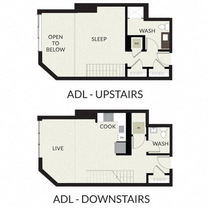 1 Bed Loft/1 Bath-ADL floor plan