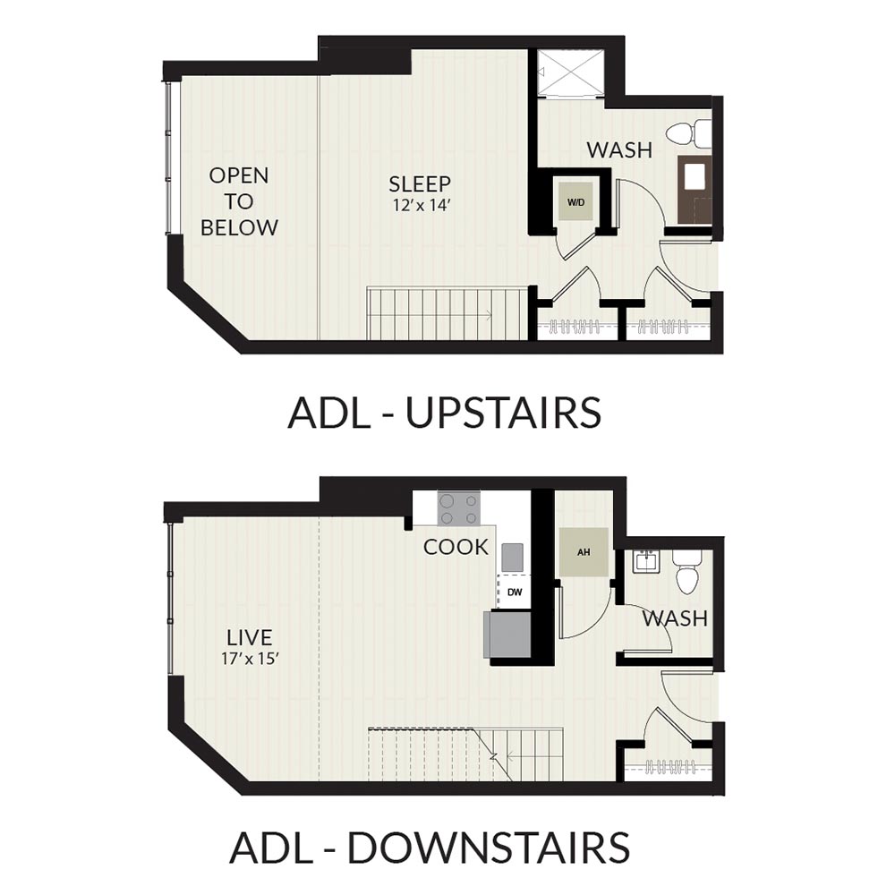 1 Bed/1 Bath-ADL floor plan