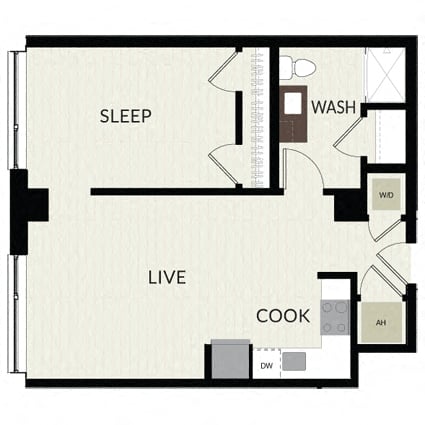1 Bed/1 Bath-A4 floor plan