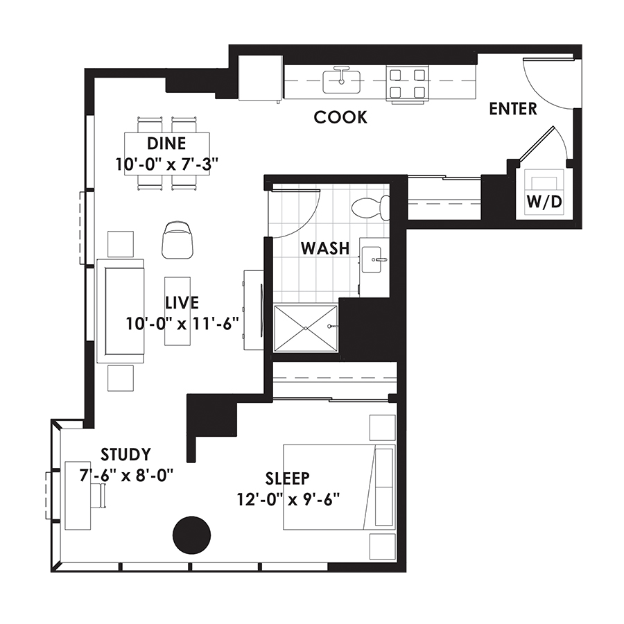 Unit 1010 floor plan