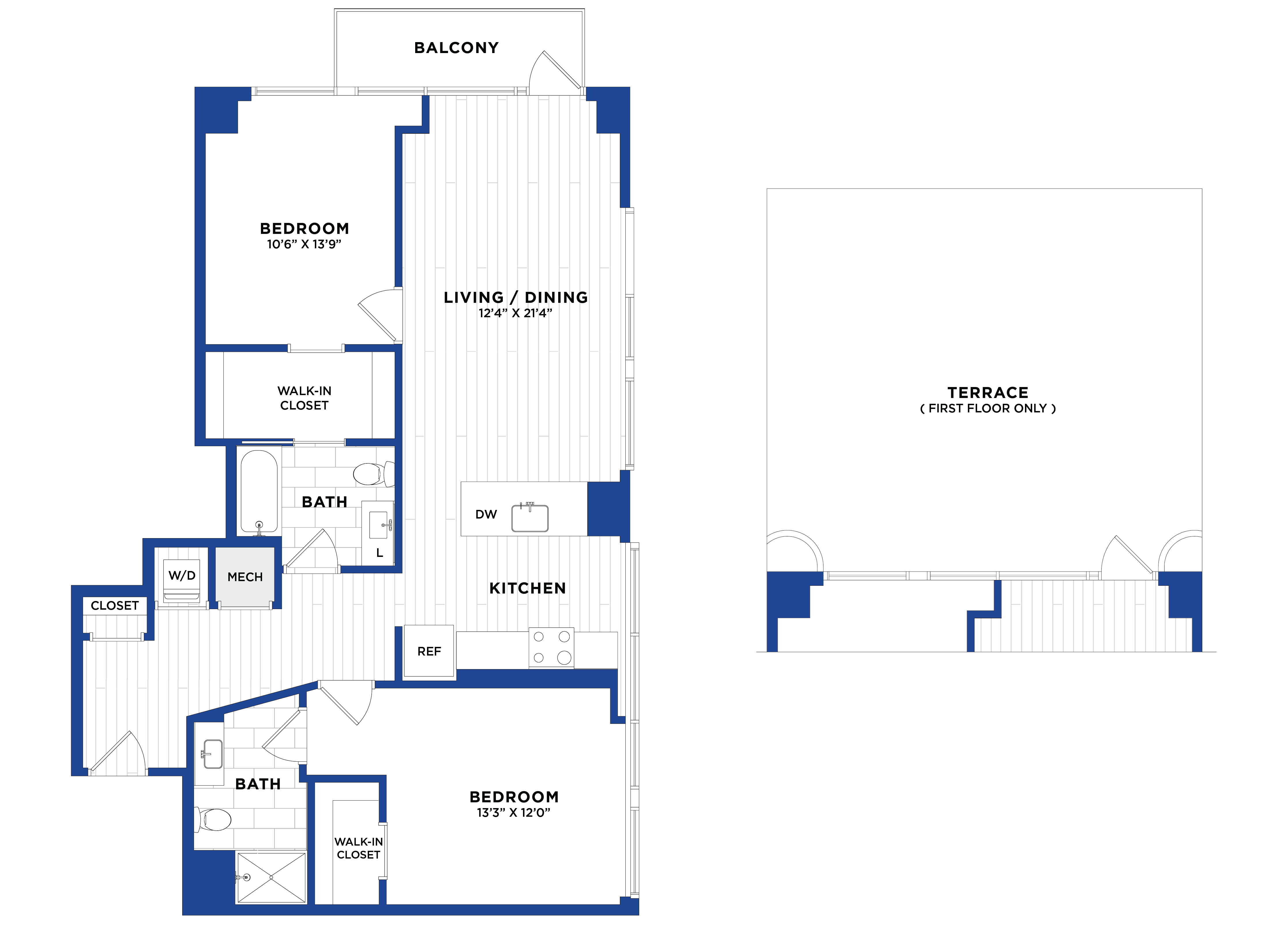 2 Bed/2 Bath-P3 floor plan
