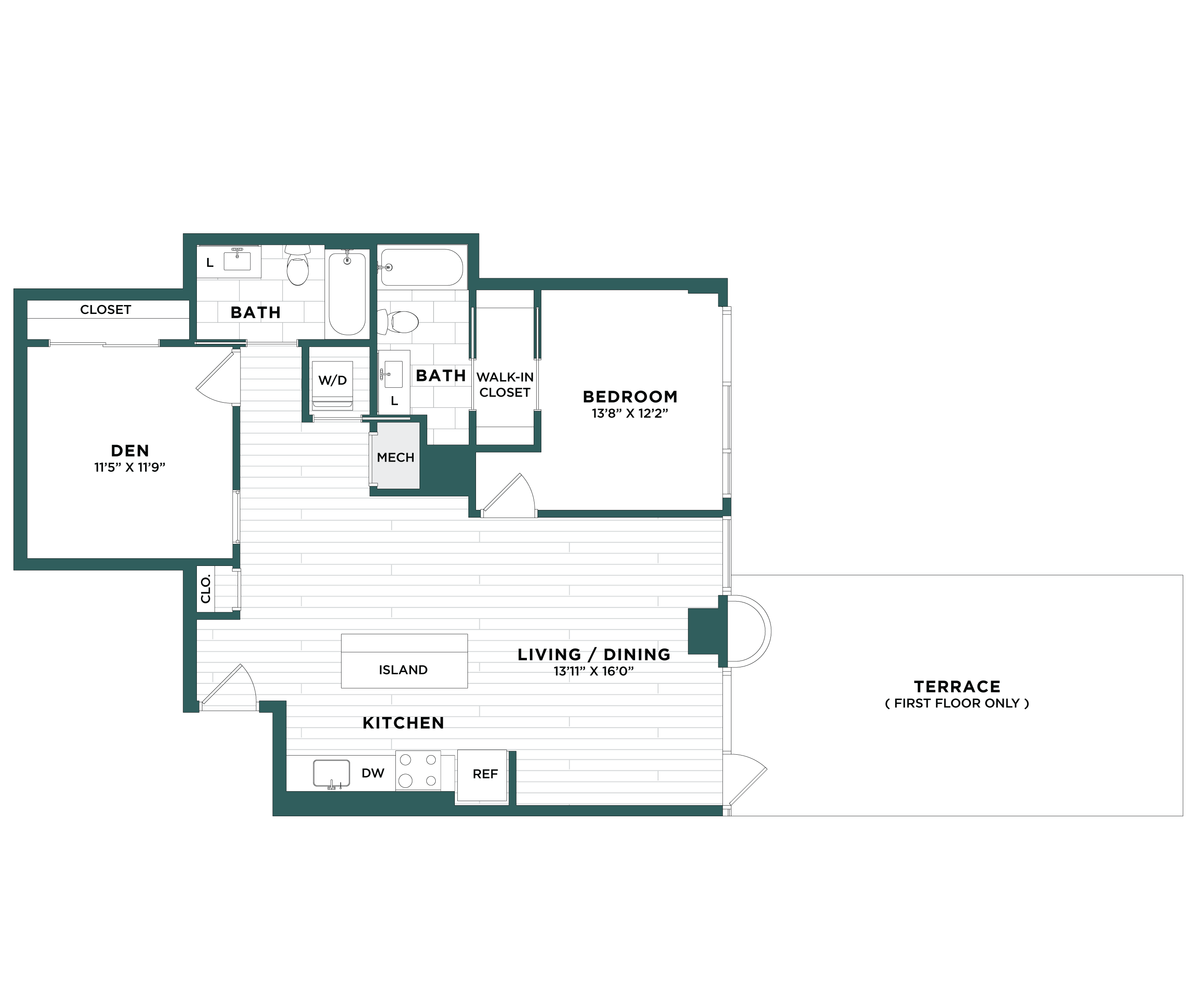 JR 2 Bed/2 Bath-F7 floor plan