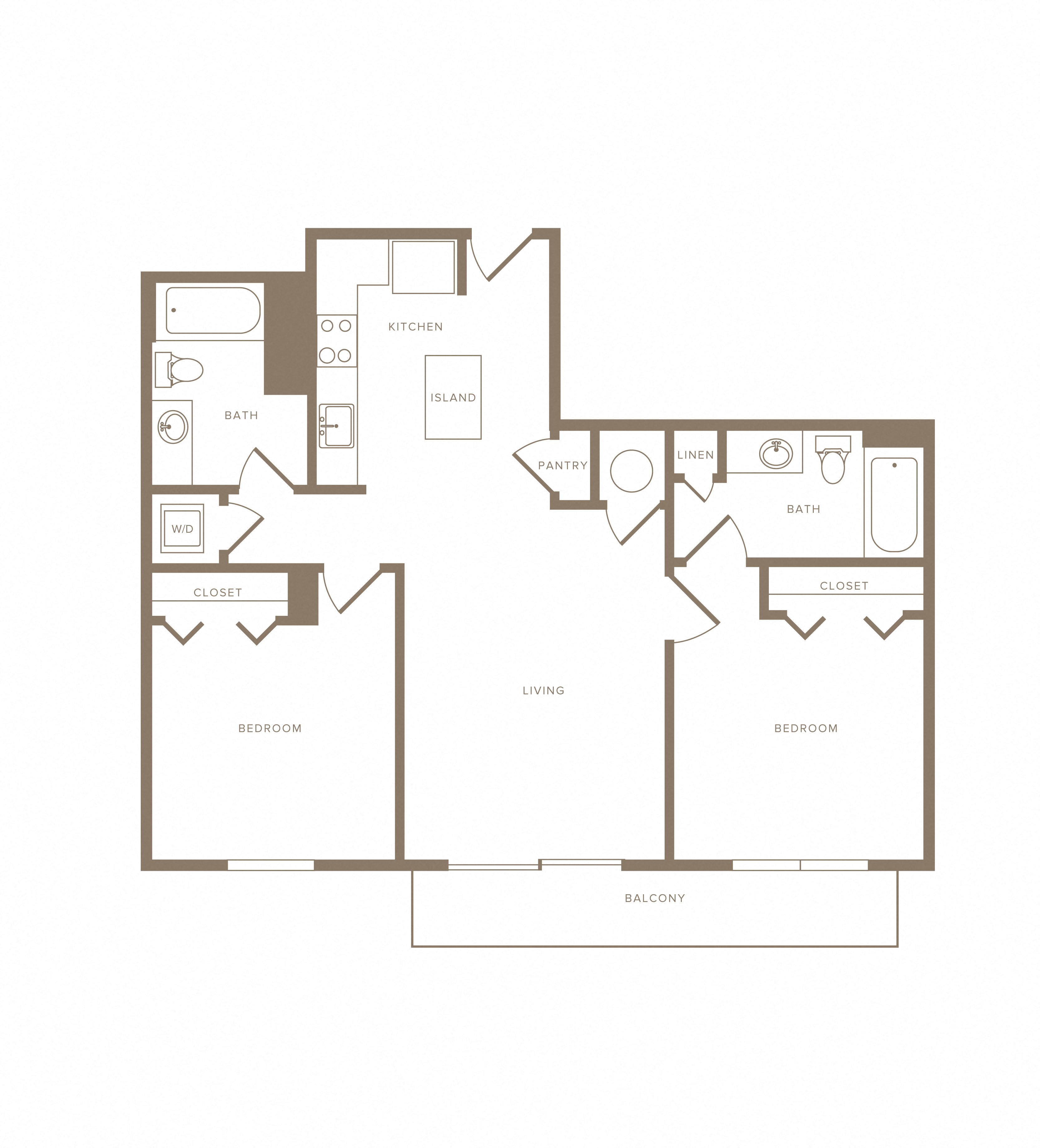 2 Bed/2 Bath-B09 floor plan