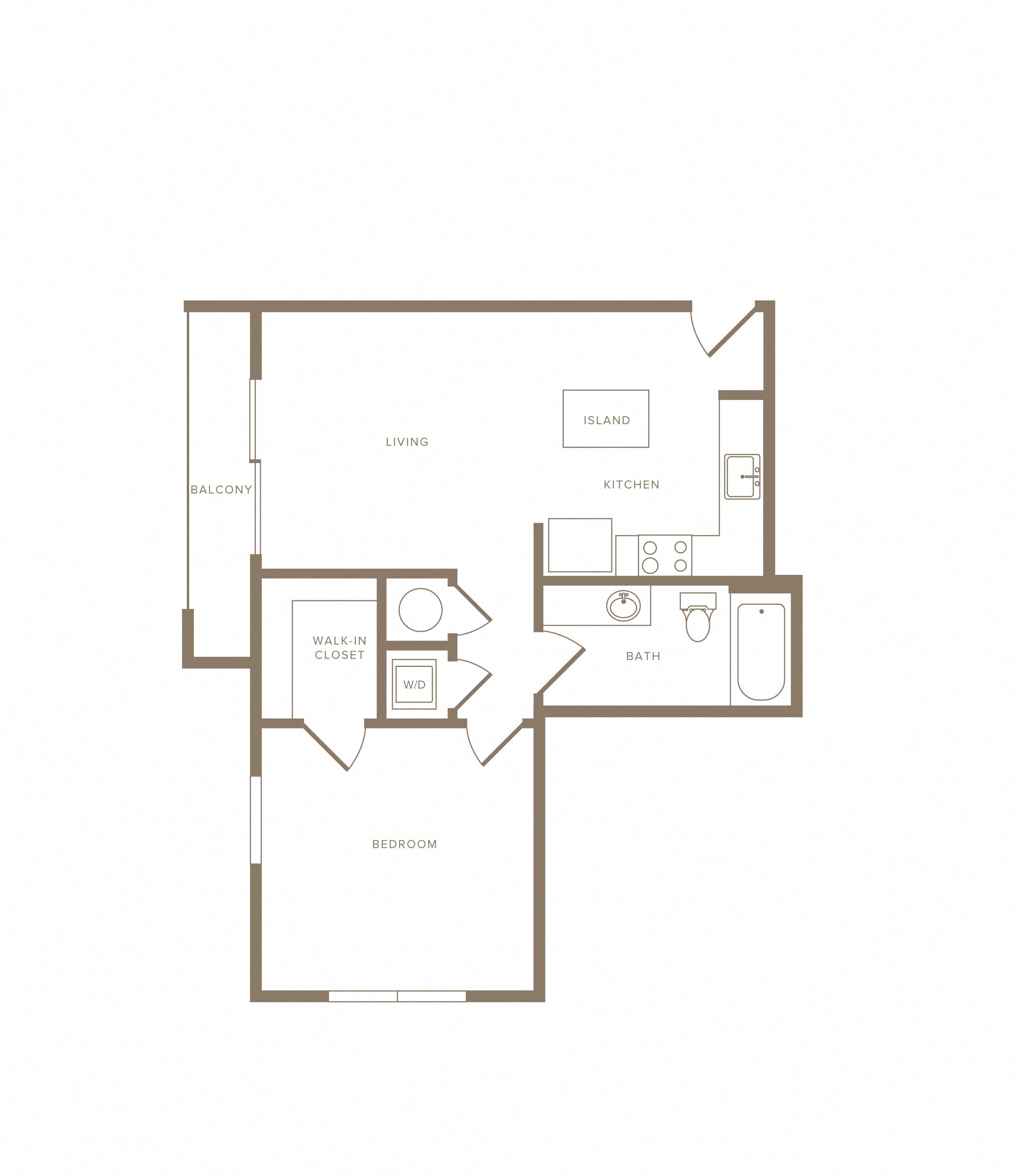 1 Bed/1 Bath-A10 floor plan