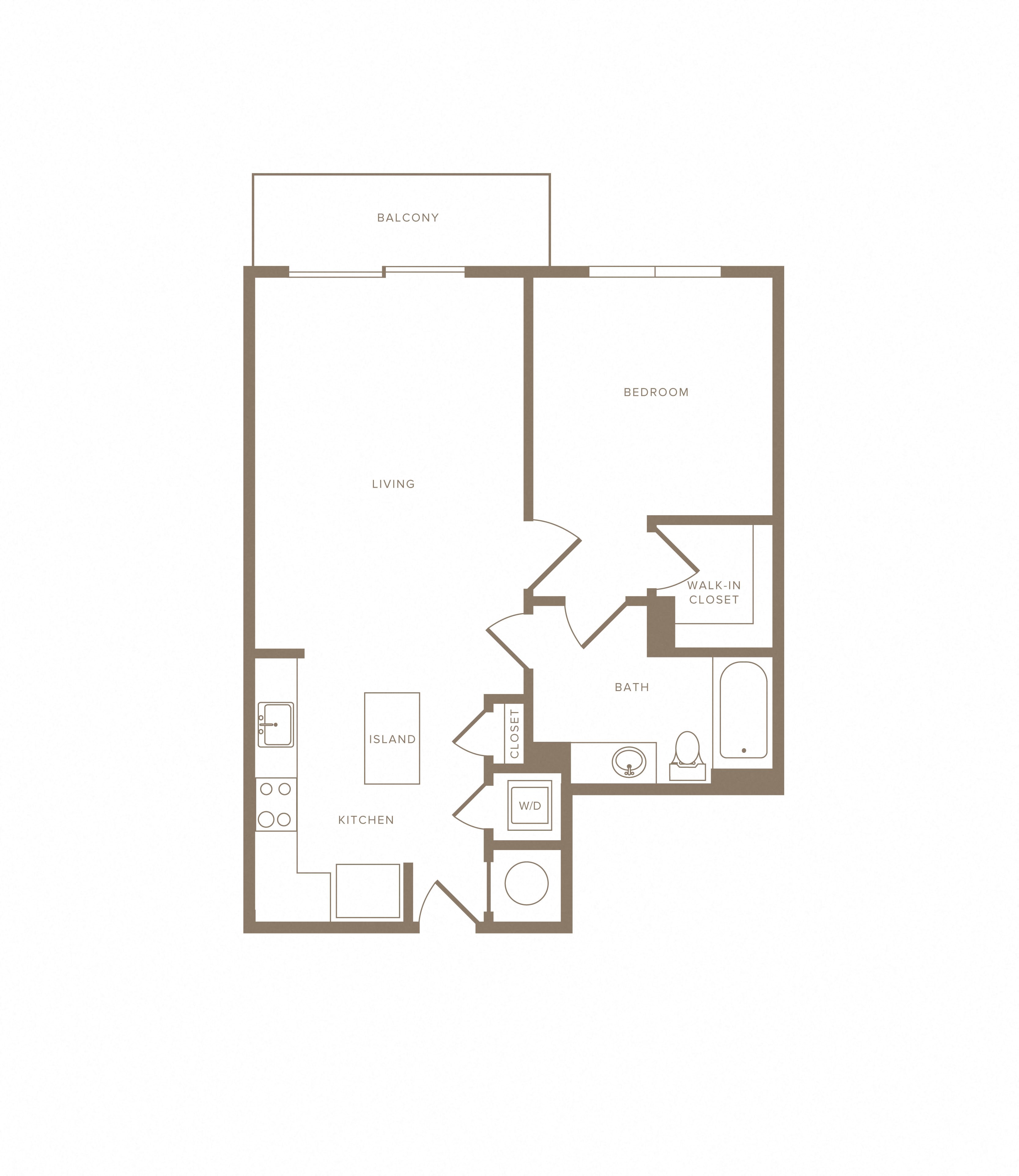 1 Bed/1 Bath-A05 floor plan