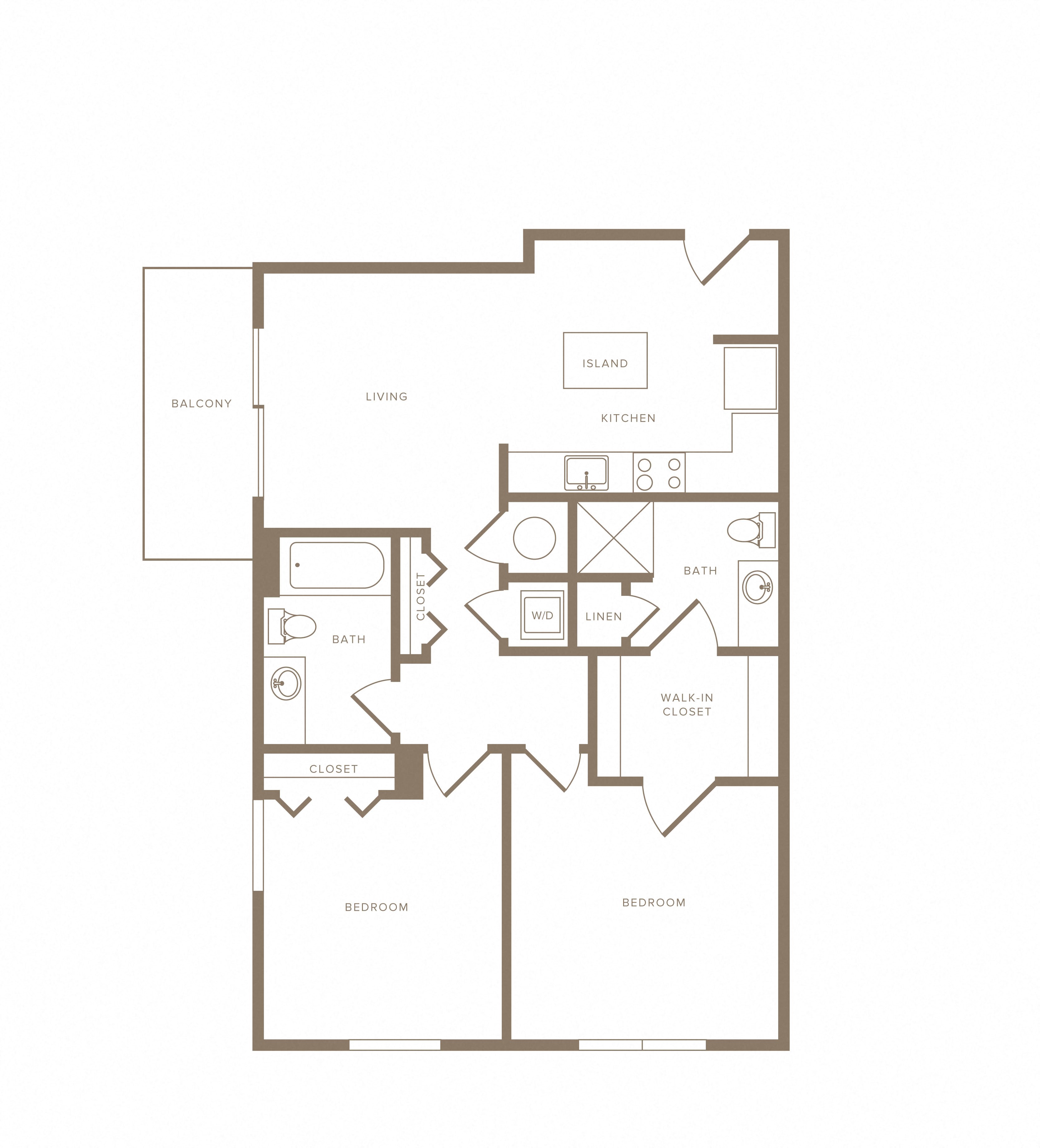 2 Bed/2 Bath-B12 floor plan