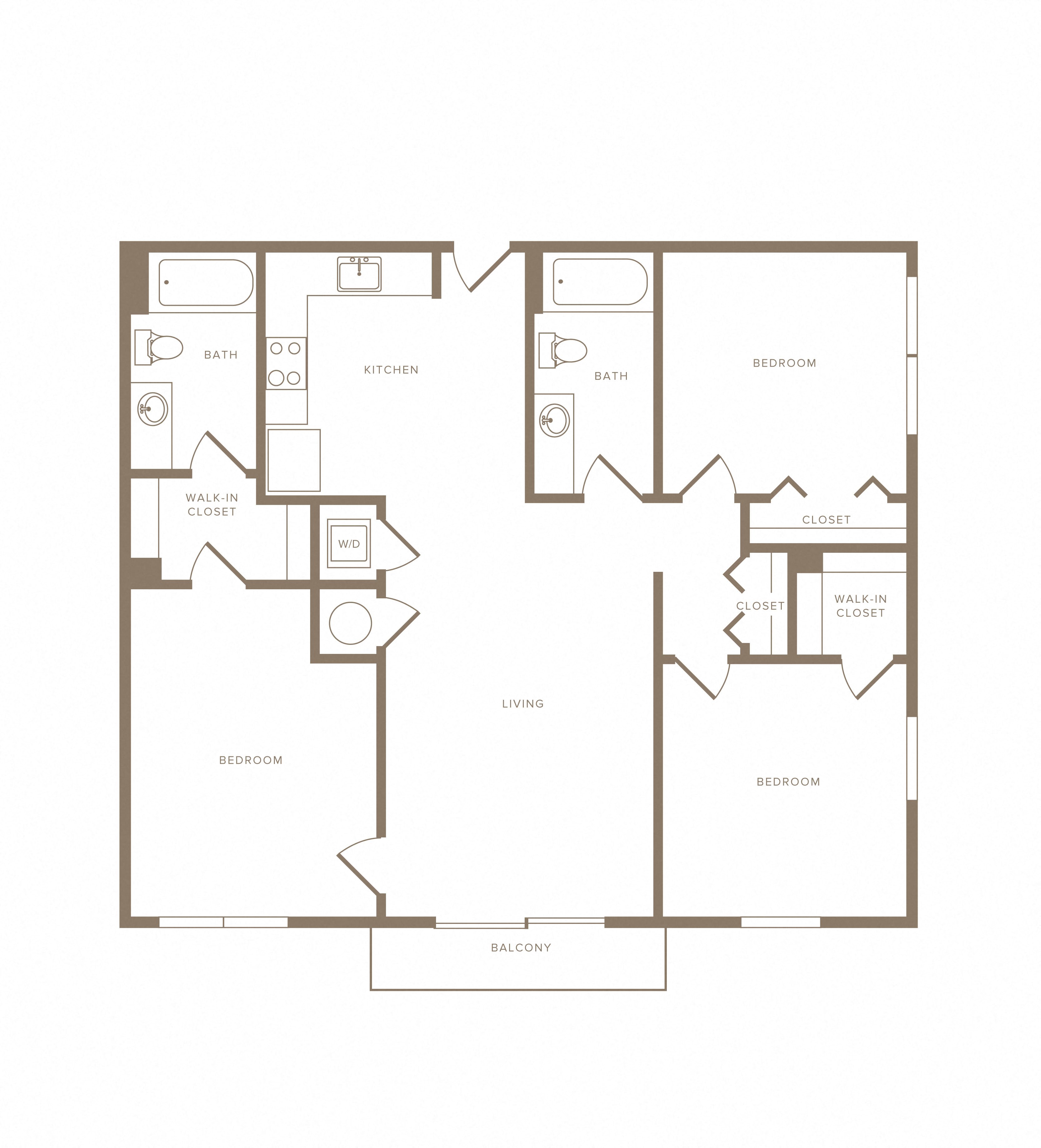 3 Bed/2 Bath-C03 floor plan