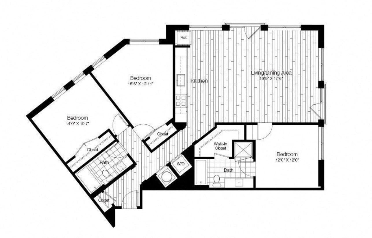 3 Bed/2 Bath-3A floor plan