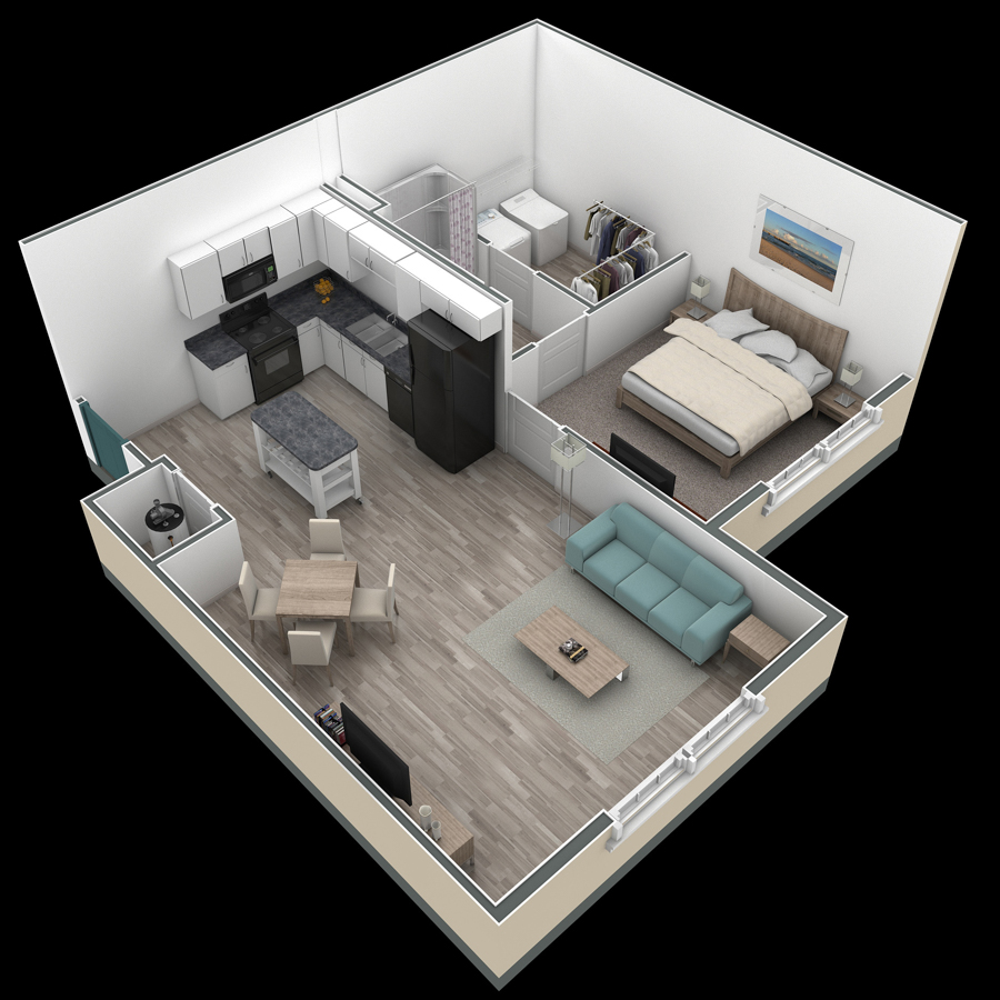 1 BR Retreat Overlook floor plan