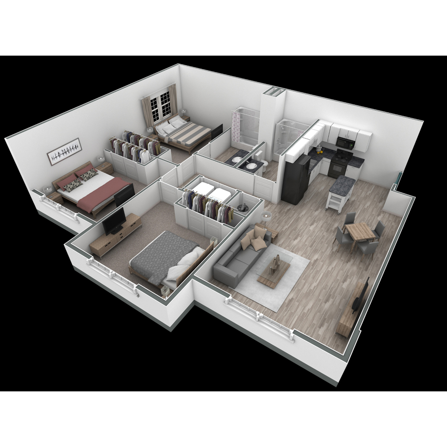 3-2 BR Retreat Overlook floor plan
