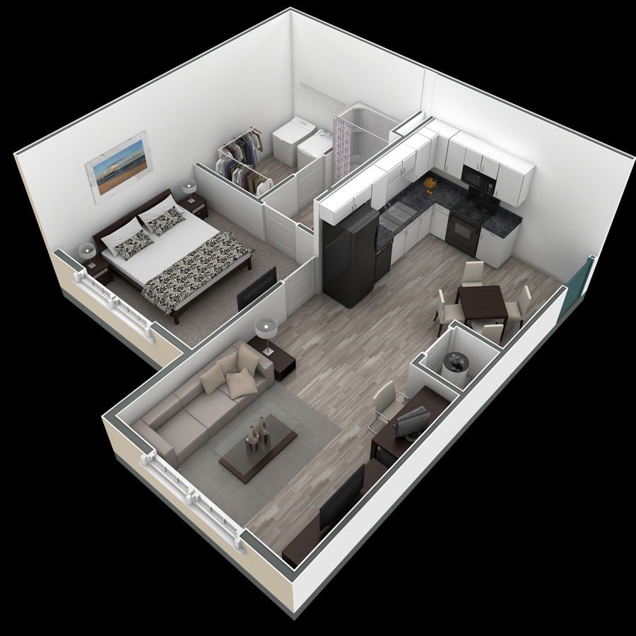 1 BR Horizon Overlook floor plan