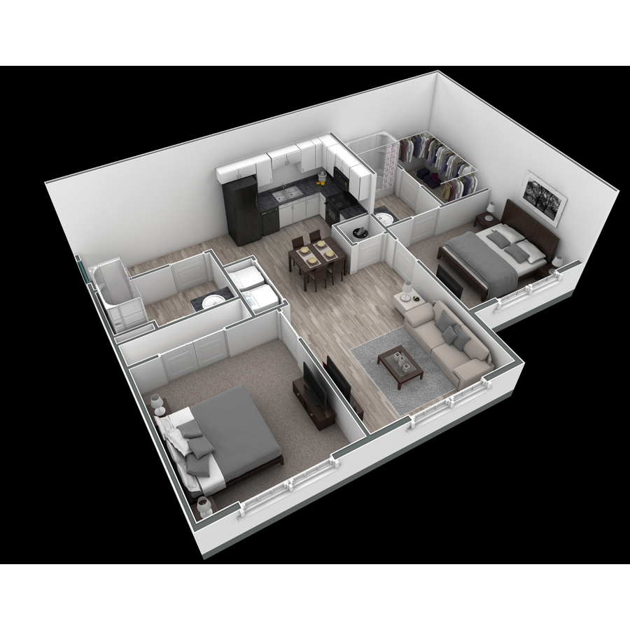 2-2 BR Horizon Overlook floor plan