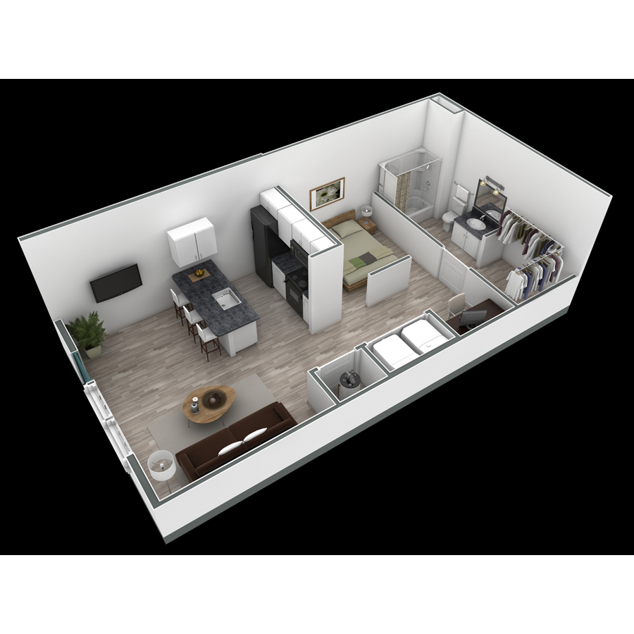 Studio Retreat Courtyard floor plan