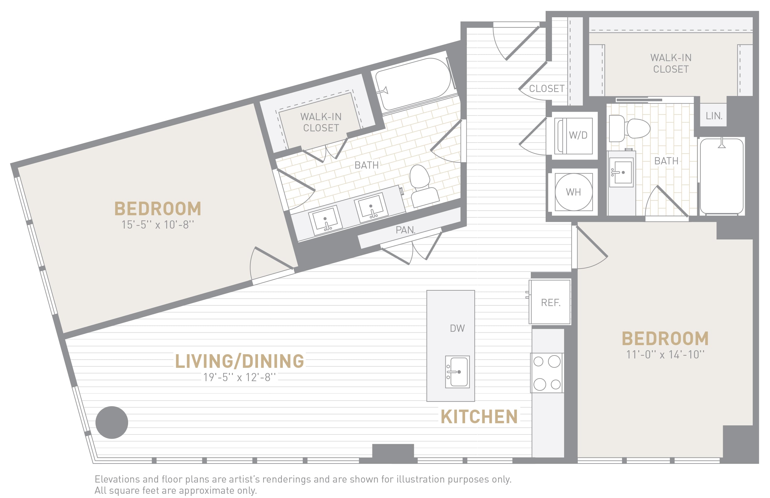 2 Bed 2 Bath-C05 floor plan