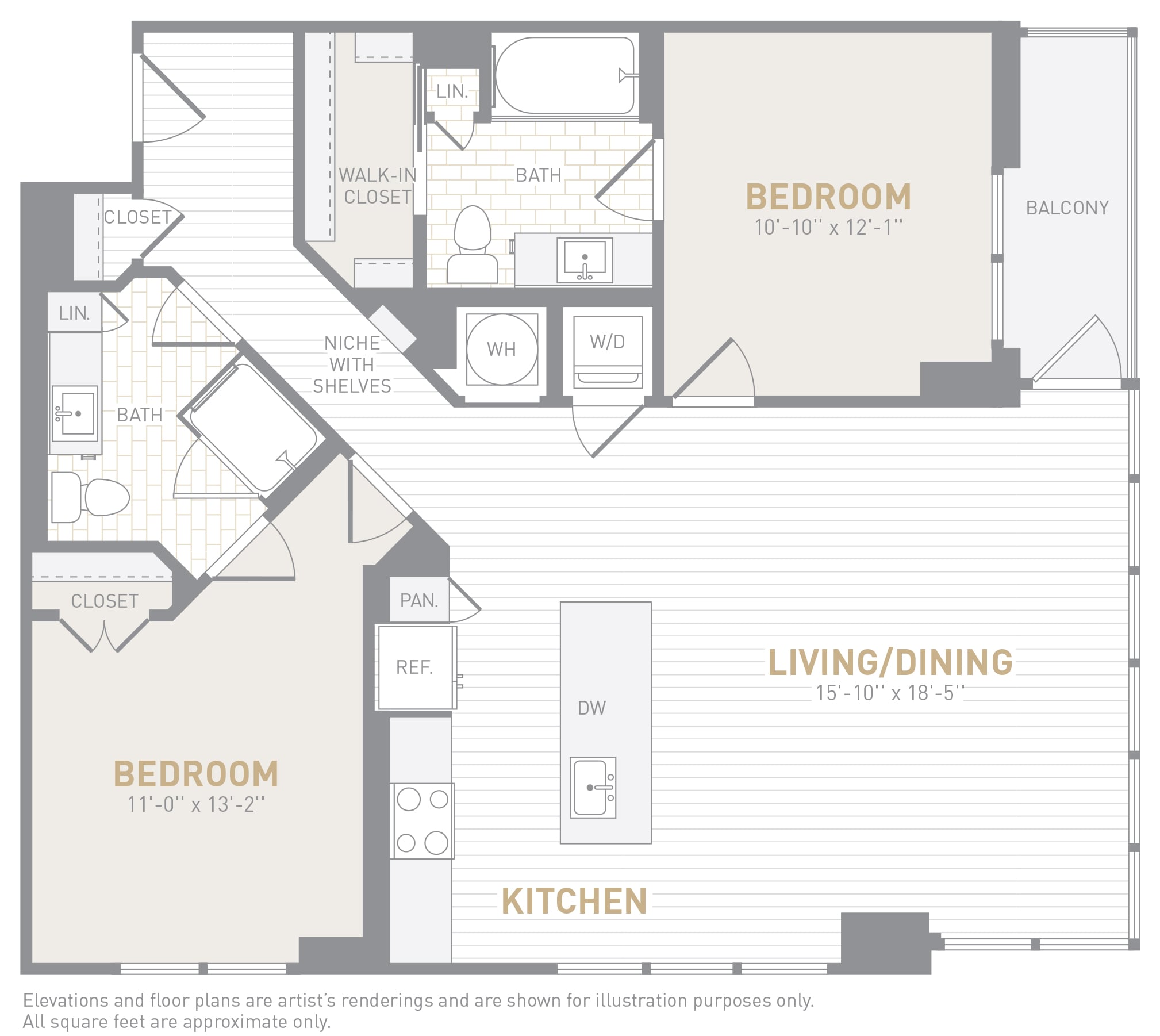 2 Bed 2 Bath-C03 floor plan