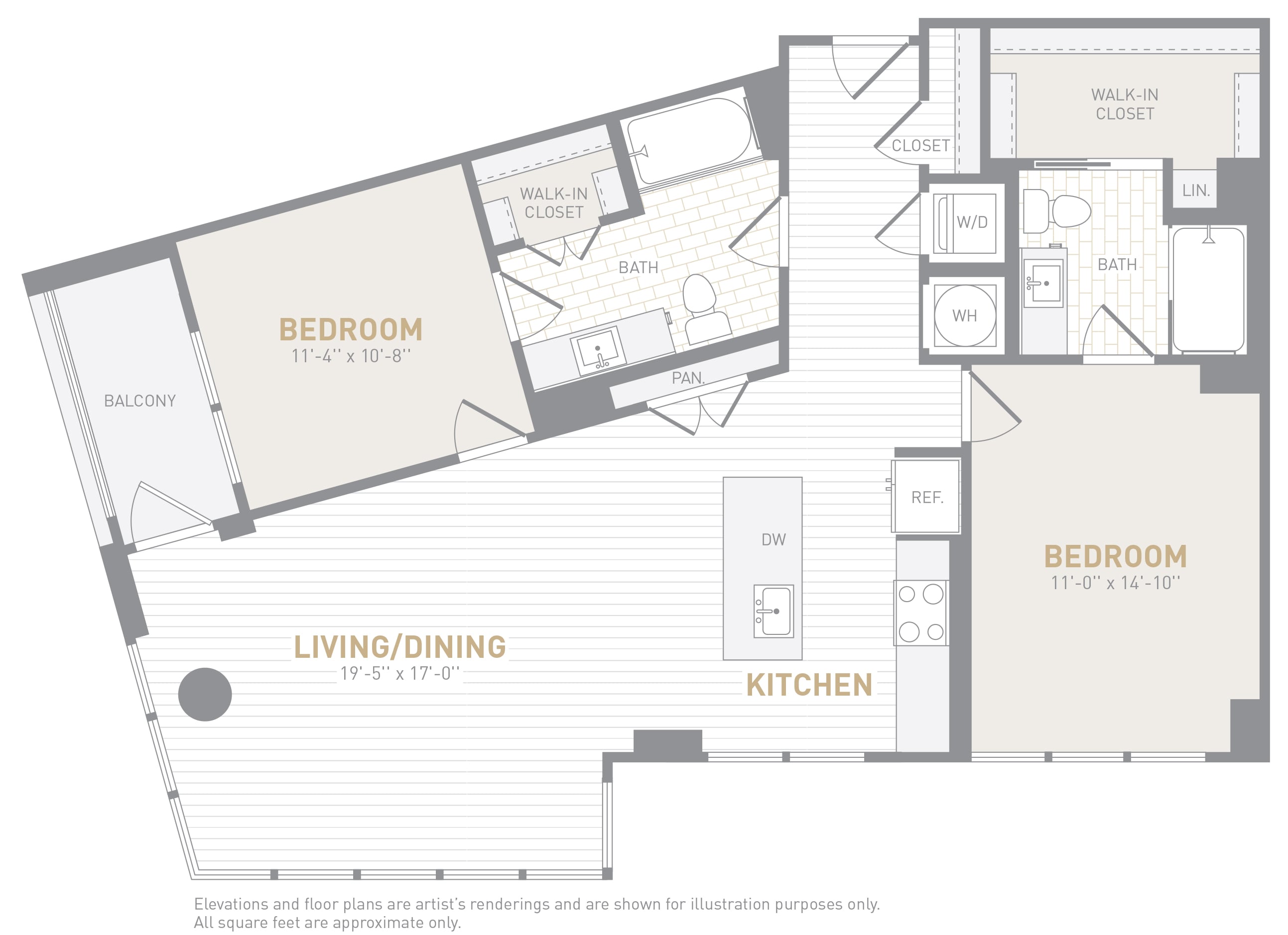 2 Bed 2 Bath-C04 floor plan