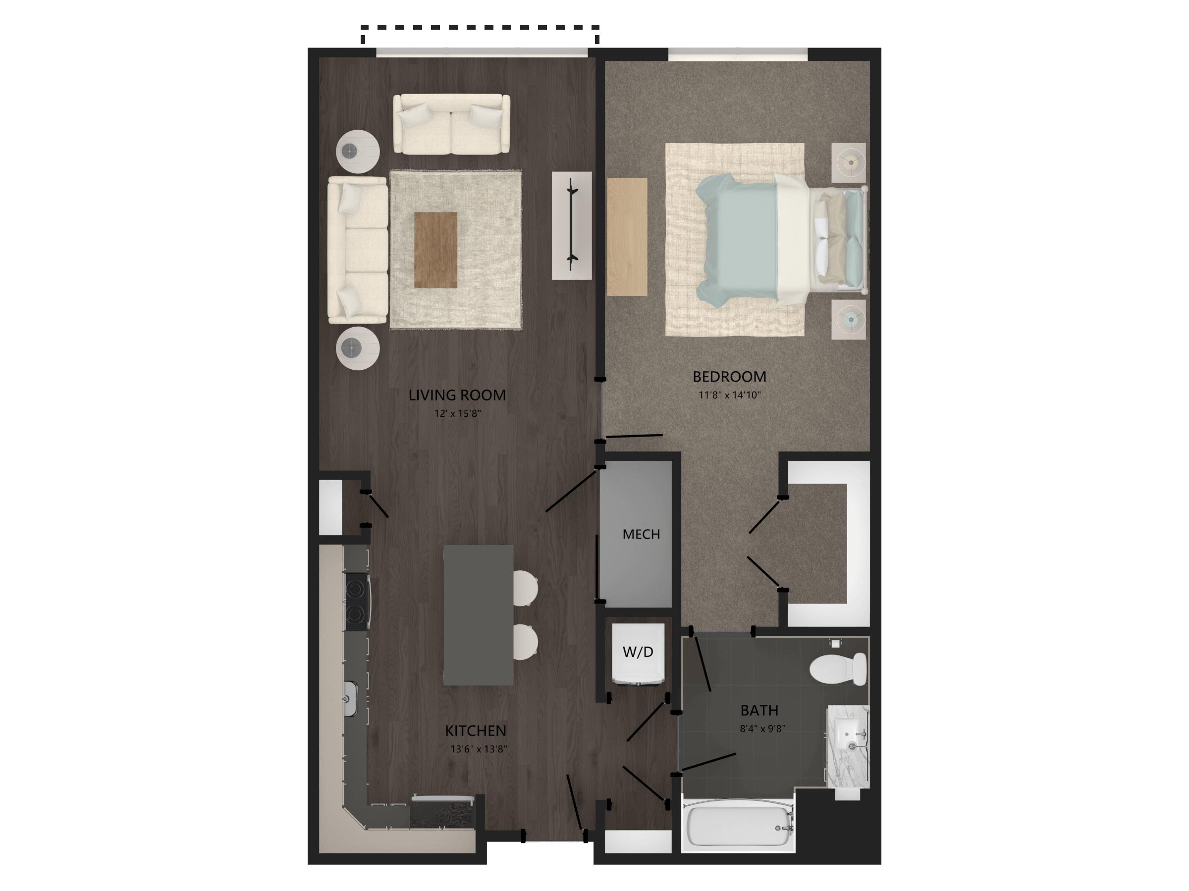 1 Bed/1 Bath-A21 floor plan
