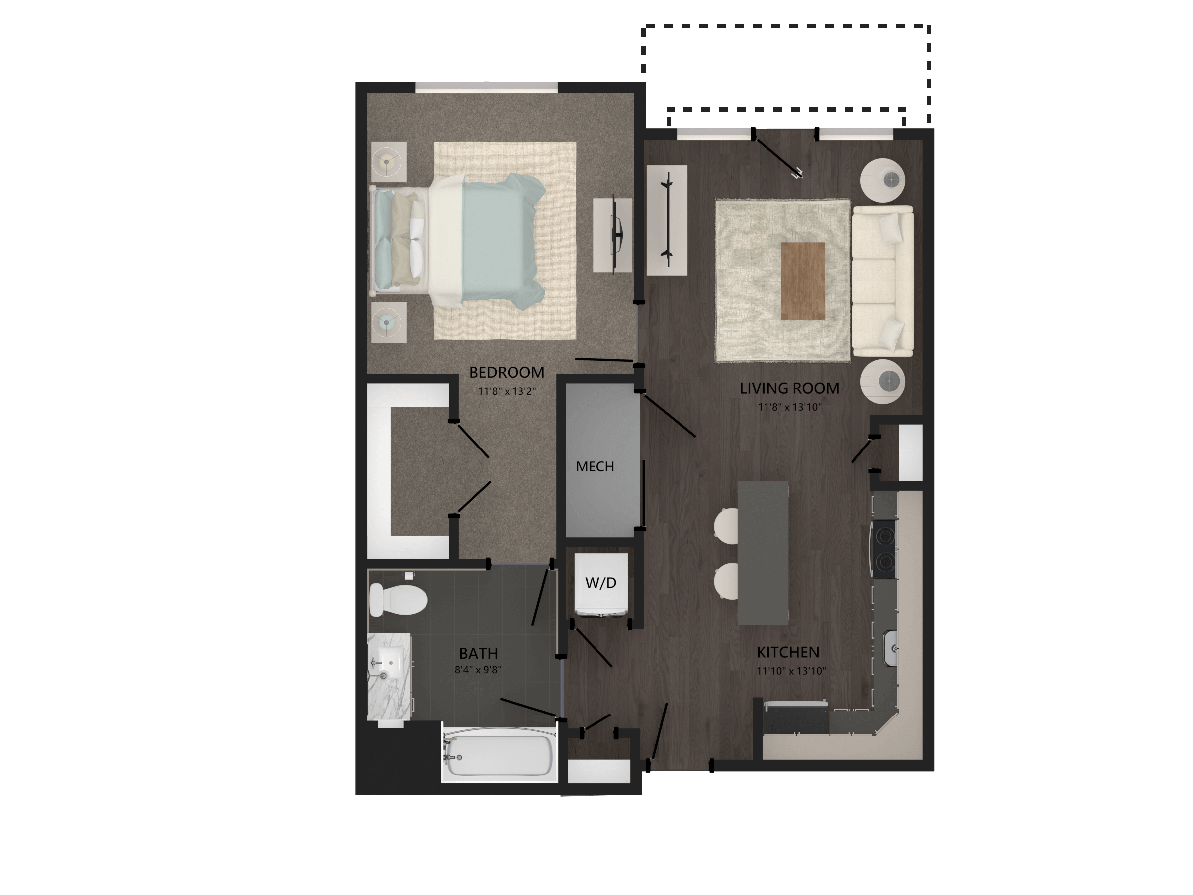1 Bed/1 Bath-A1 floor plan