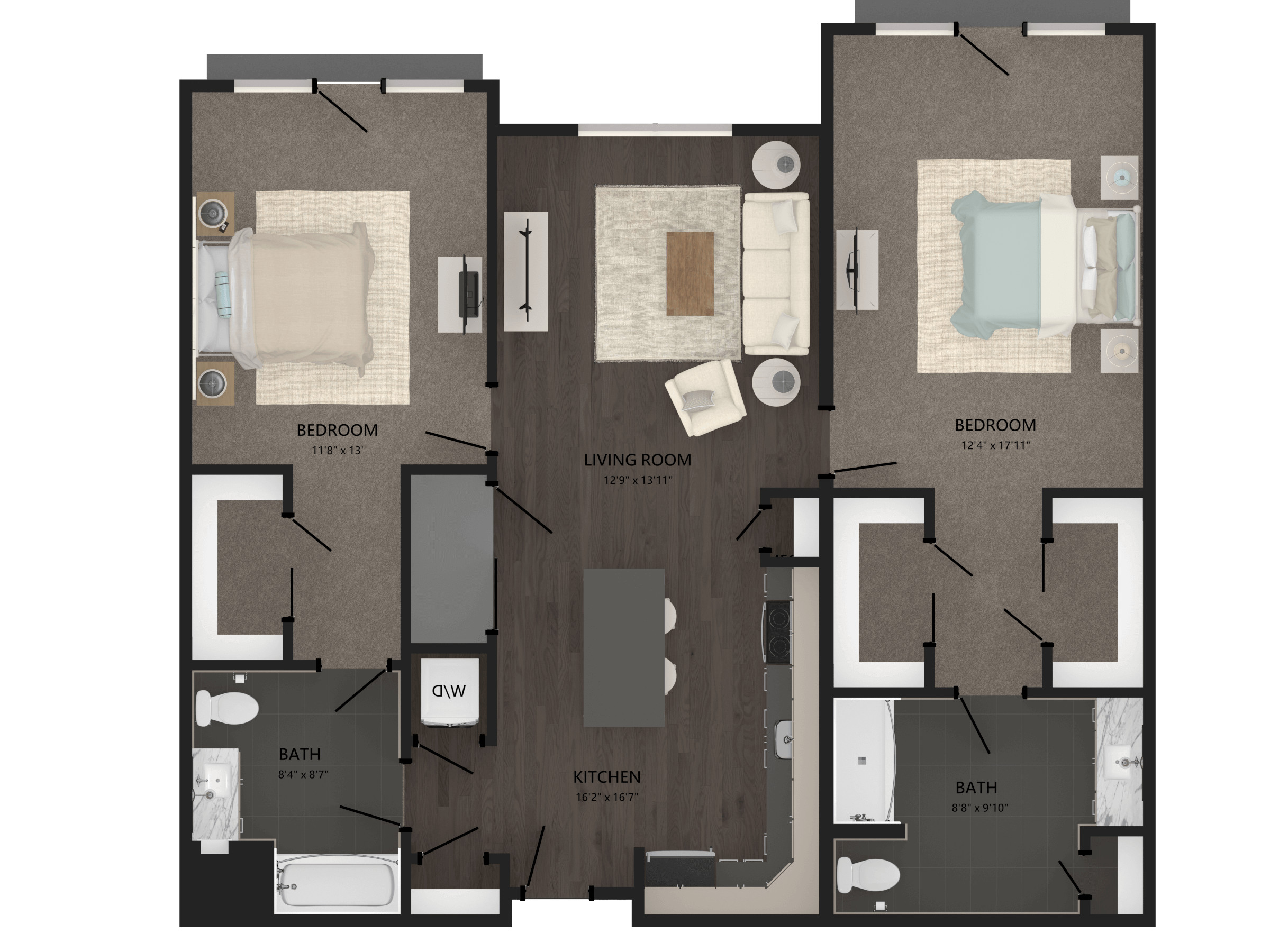 2 Bed/2 Bath-B19 floor plan