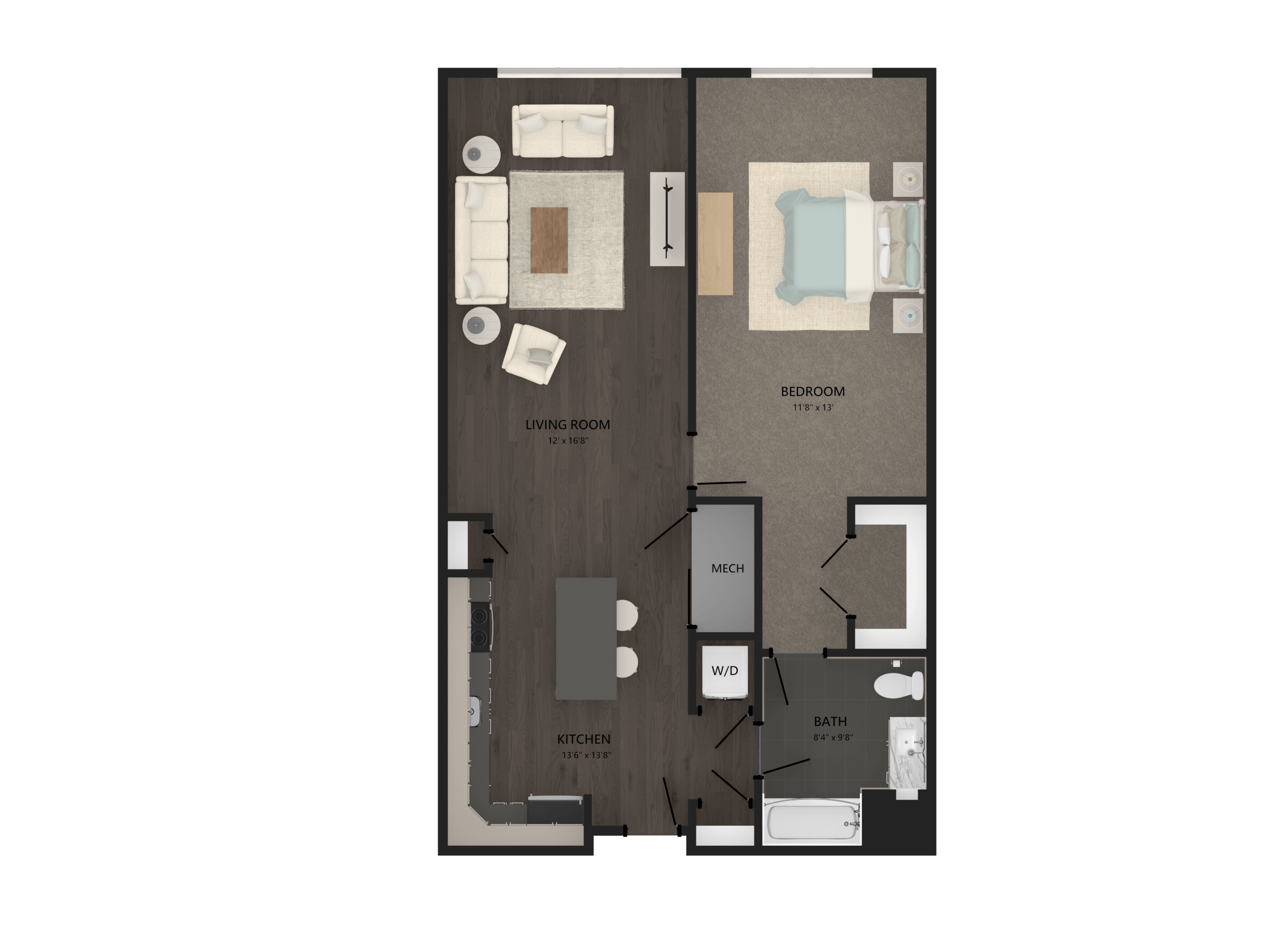1 Bed/1 Bath-A30 floor plan