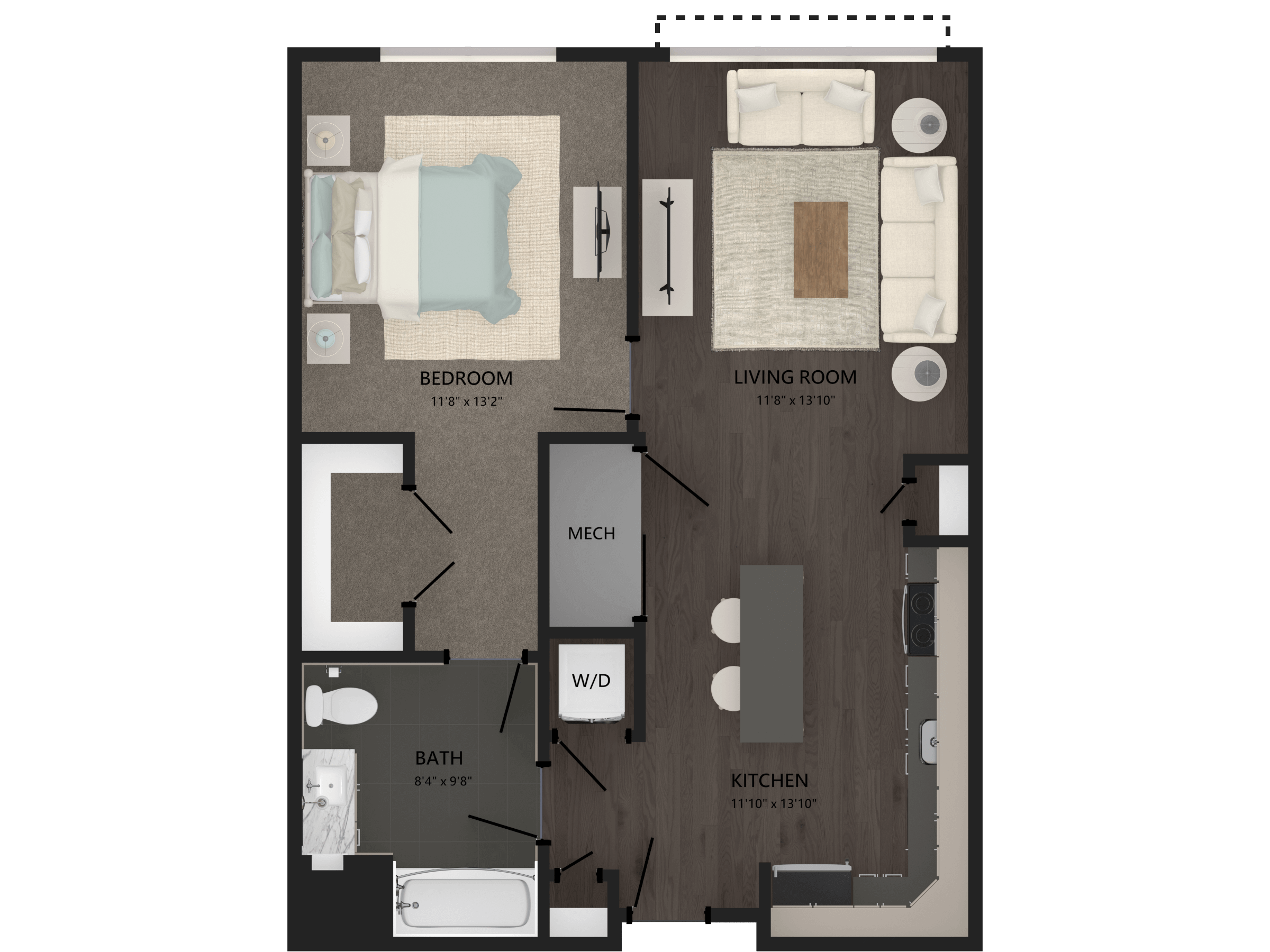 1 Bed/1 Bath-A5 floor plan