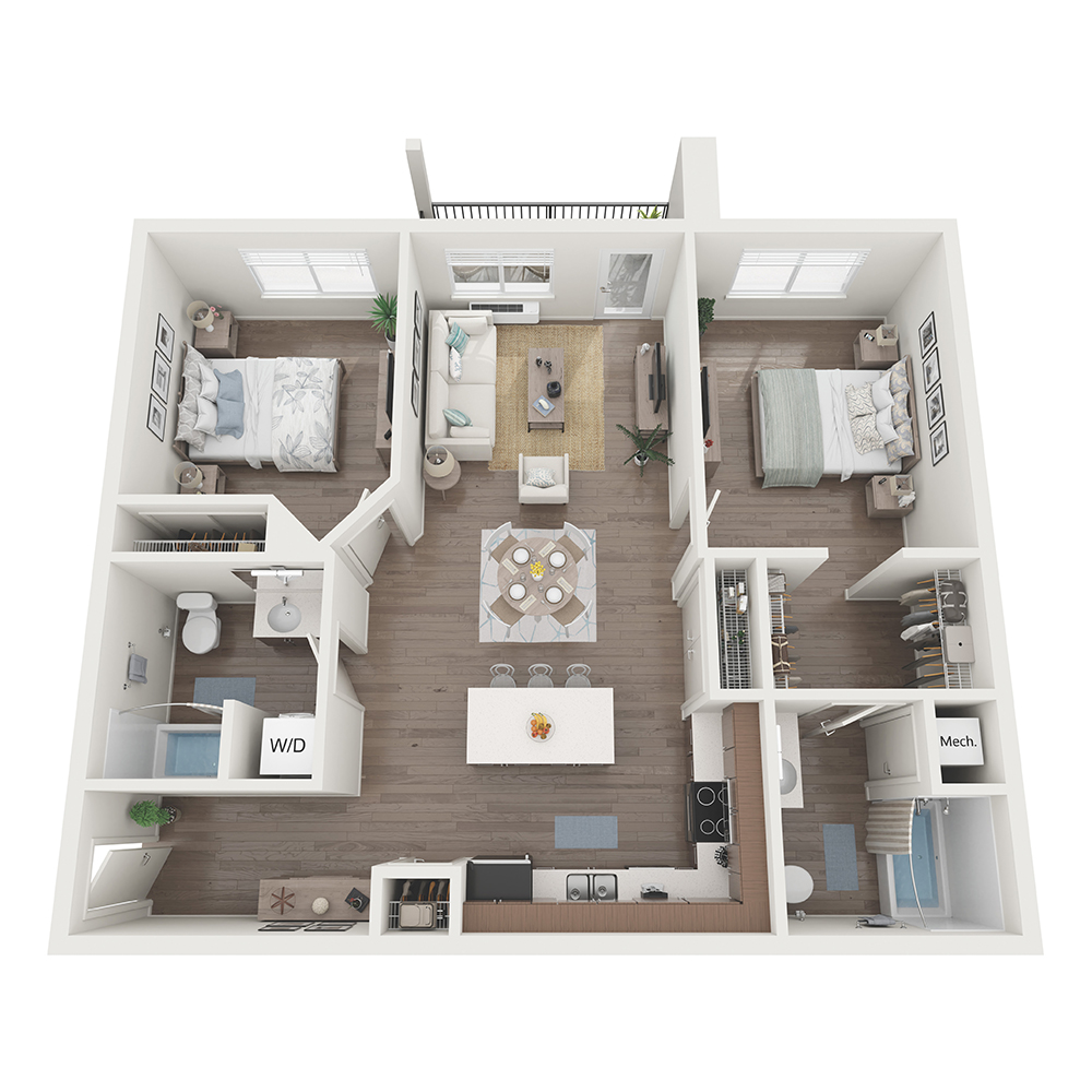 2X2 floor plan
