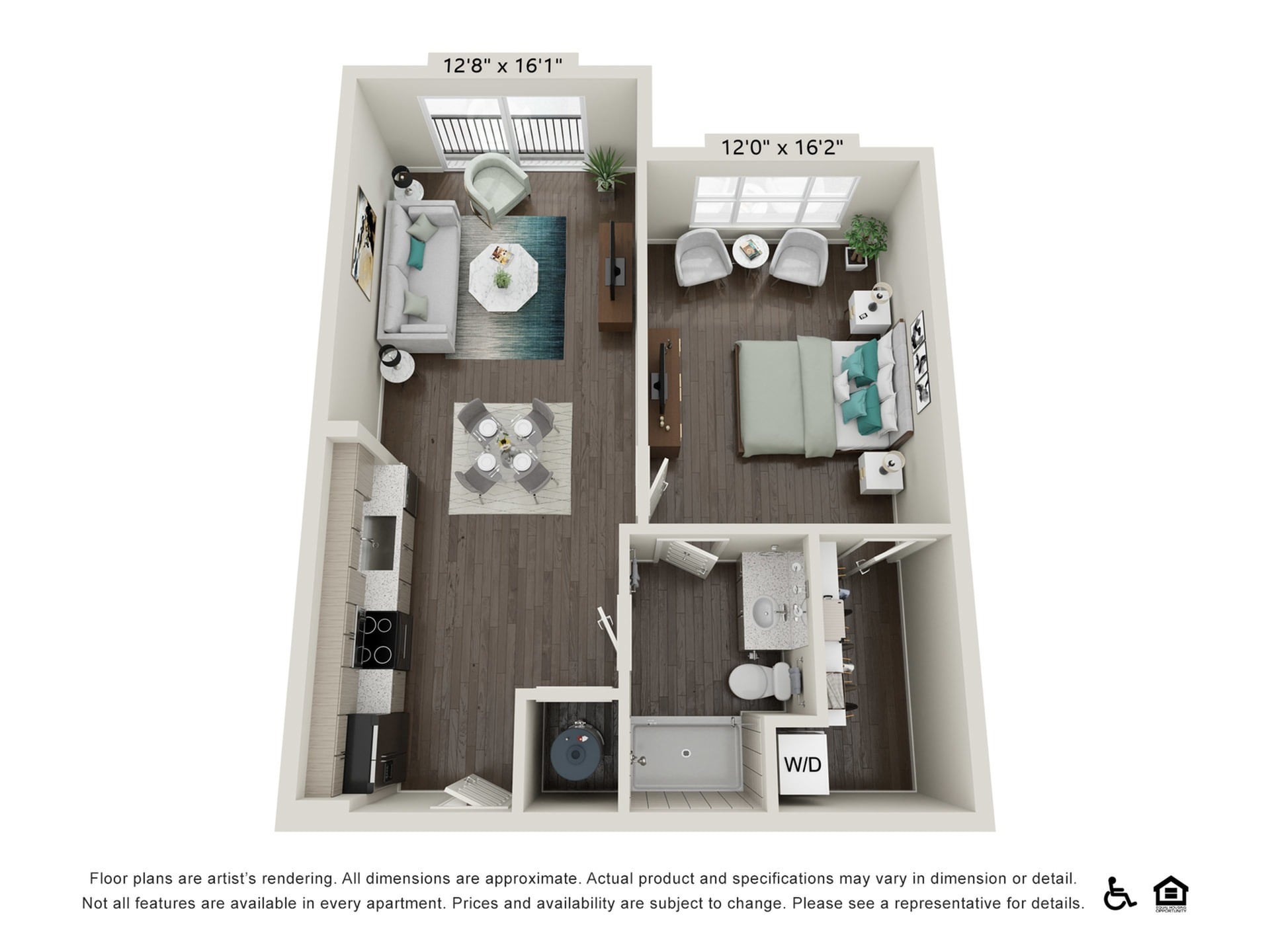 1B floor plan