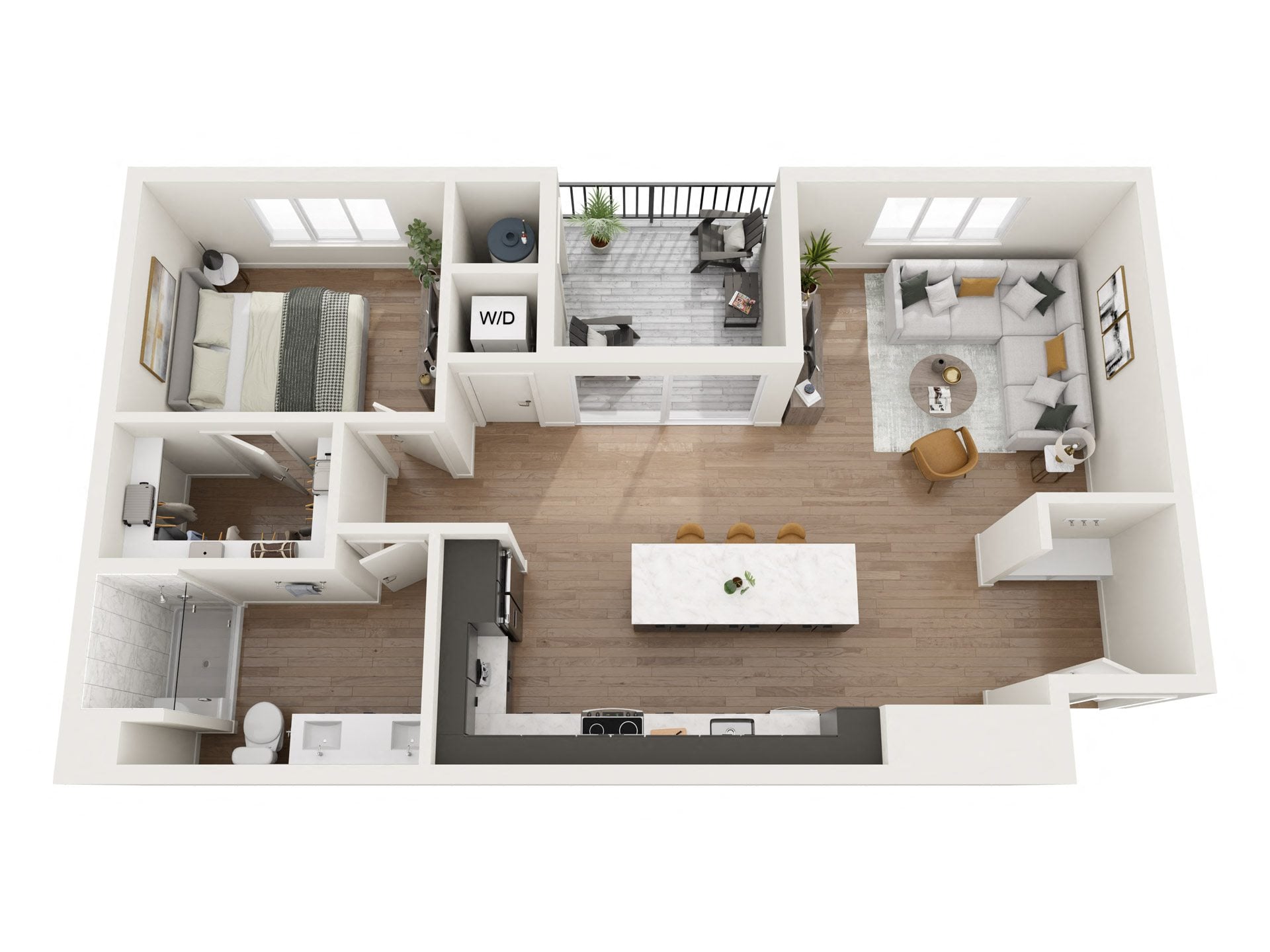 1K floor plan