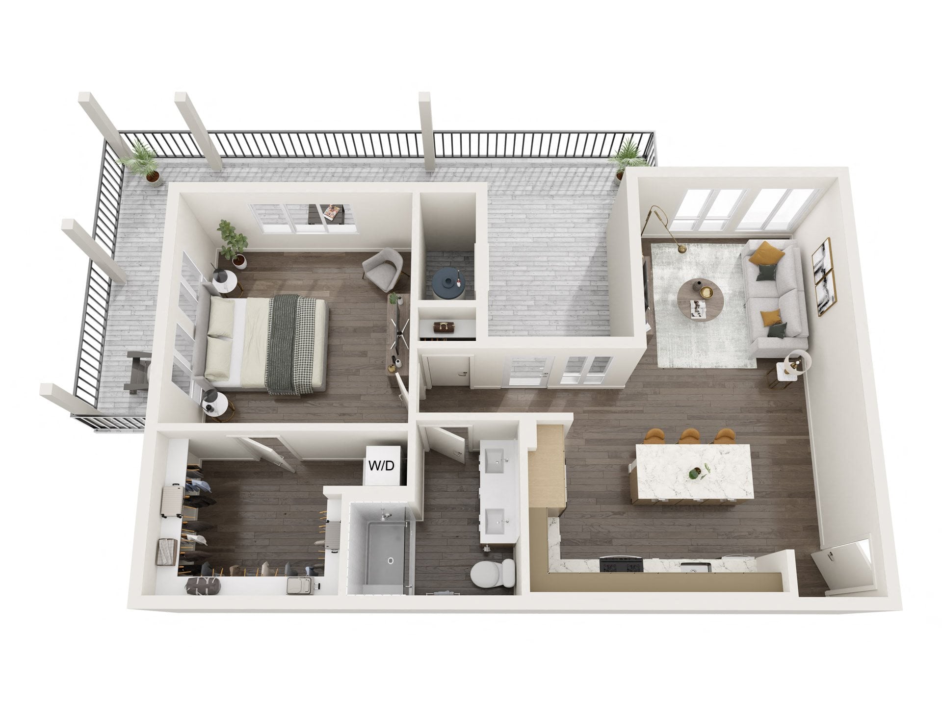 1J floor plan