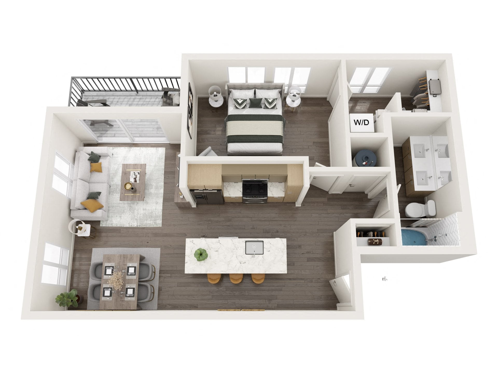 1D floor plan