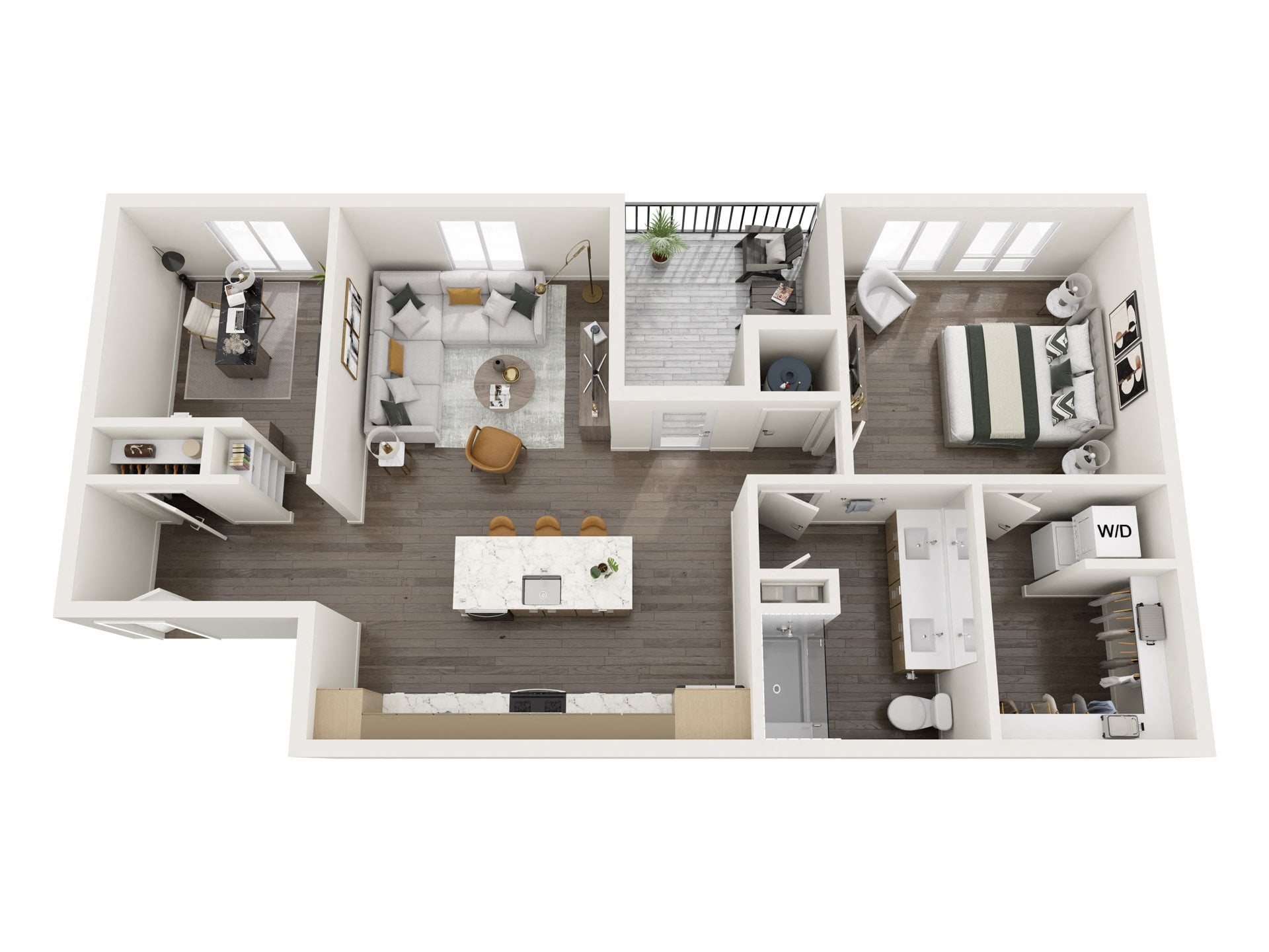 1M Den floor plan