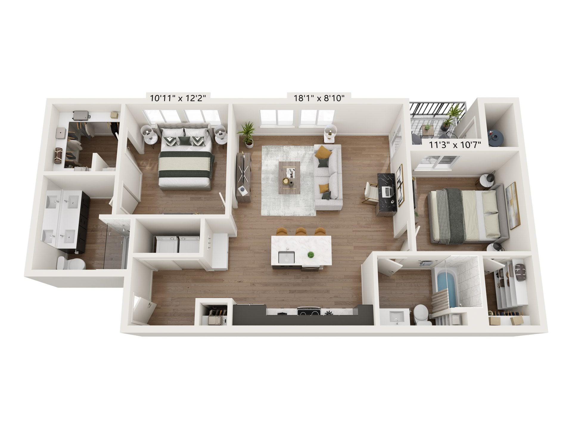 2C floor plan