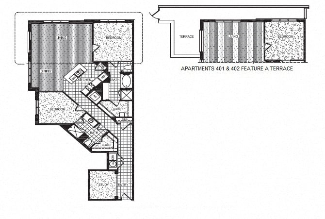 V floor plan