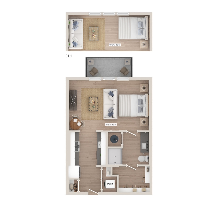 E1 floor plan