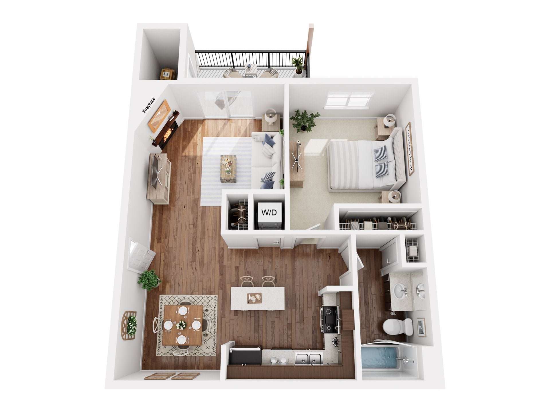 PLAN B - ONE BEDROOM floor plan