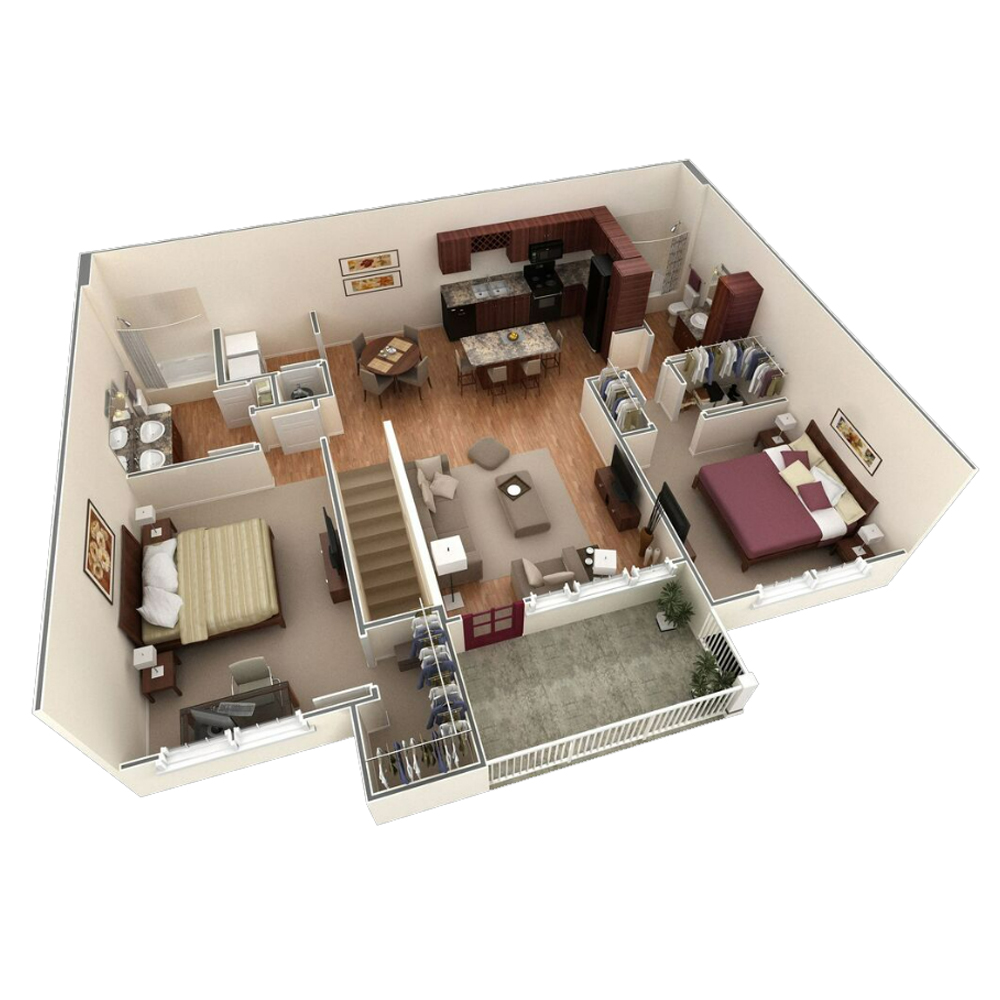 2 BR Grand Overlook floor plan