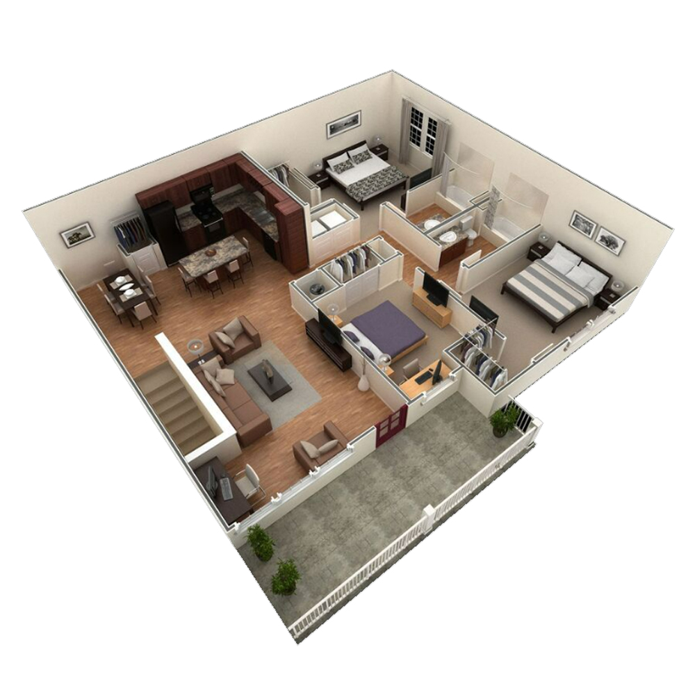3 BR Grand Overlook floor plan
