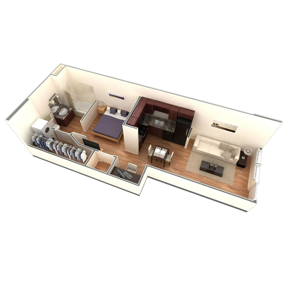 Studio Grand Courtyard floor plan