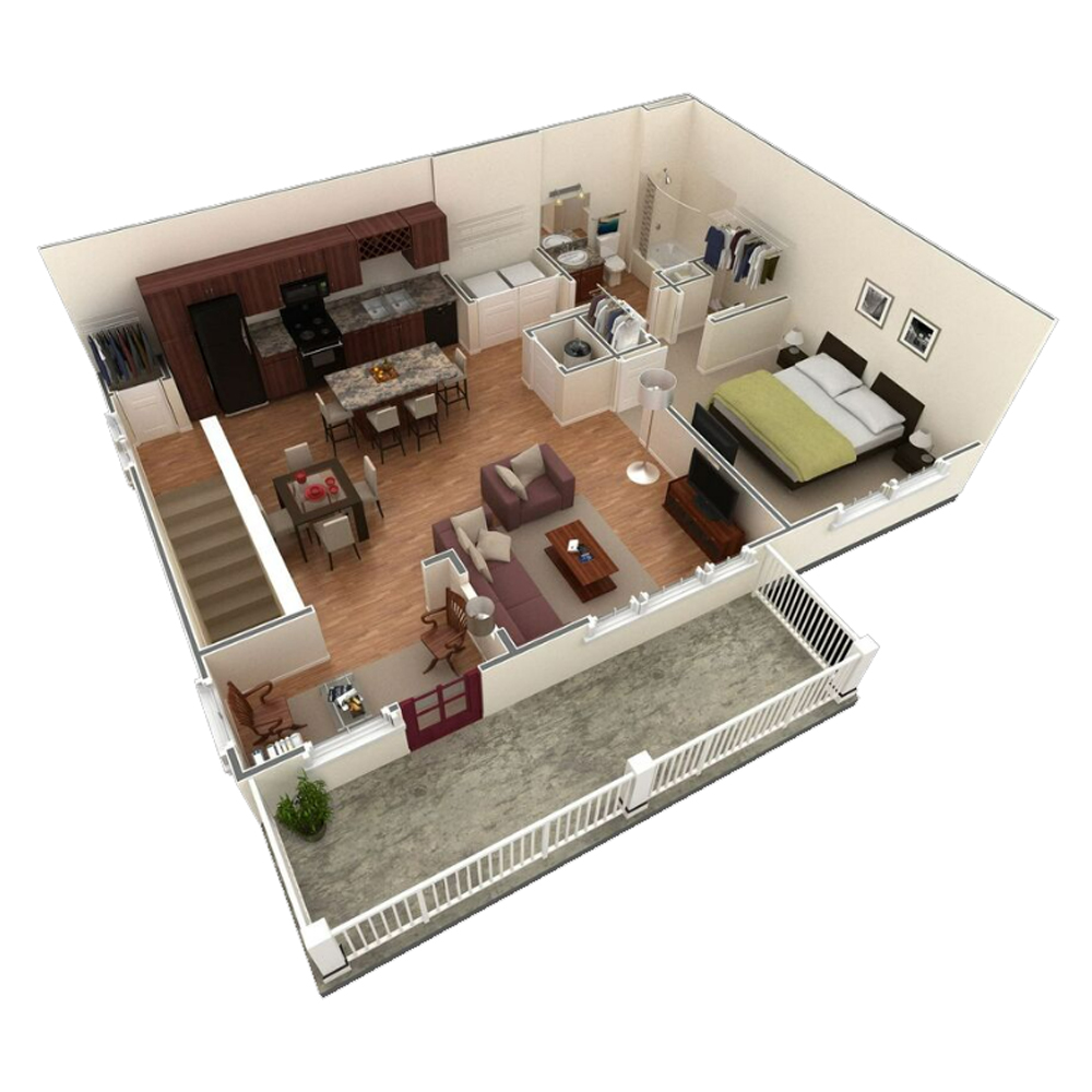 1 BR Grand Overlook floor plan
