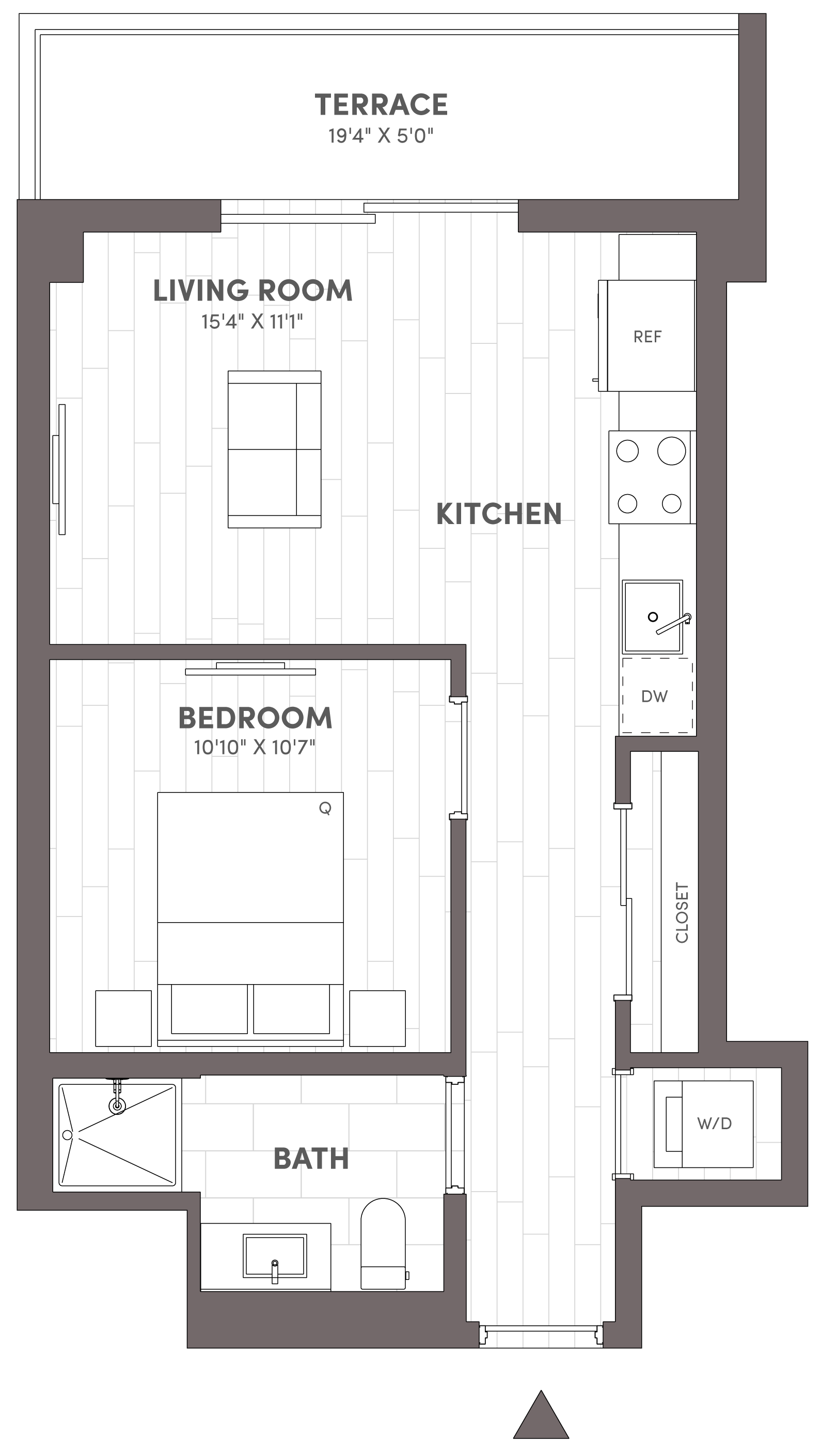 Junior One Bedroom-A3 floor plan