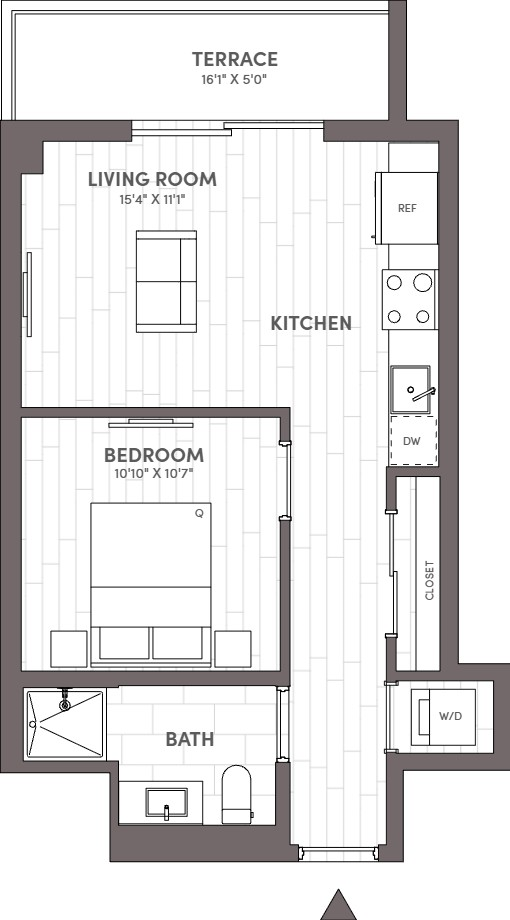 Junior One Bedroom-A1.A floor plan